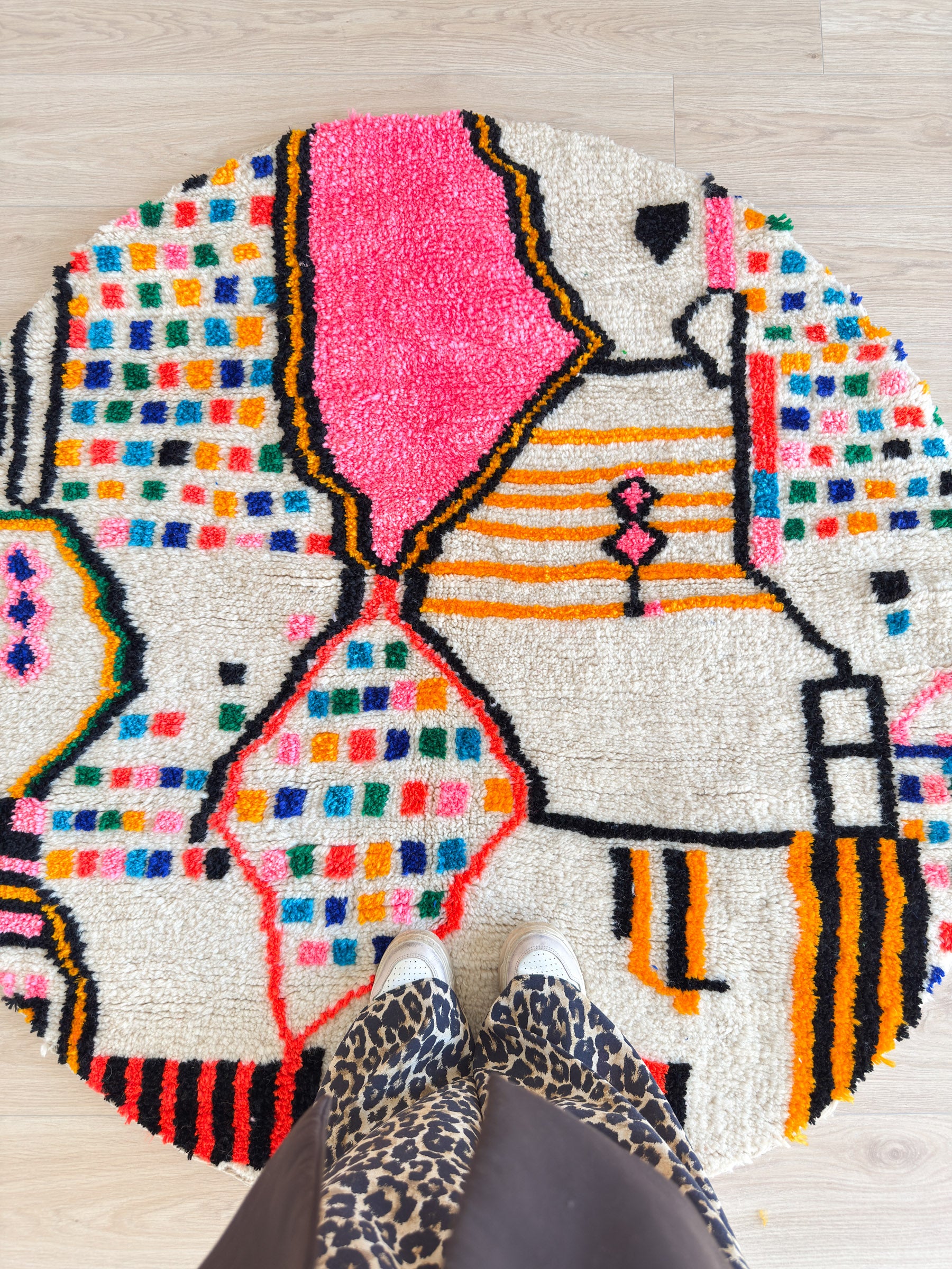 Tapis berbère coloré 138 cm - n°1