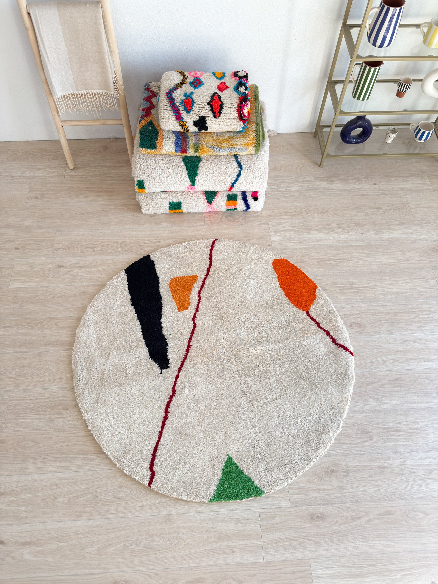 Tapis rond berbère coloré 140 cm - n°2