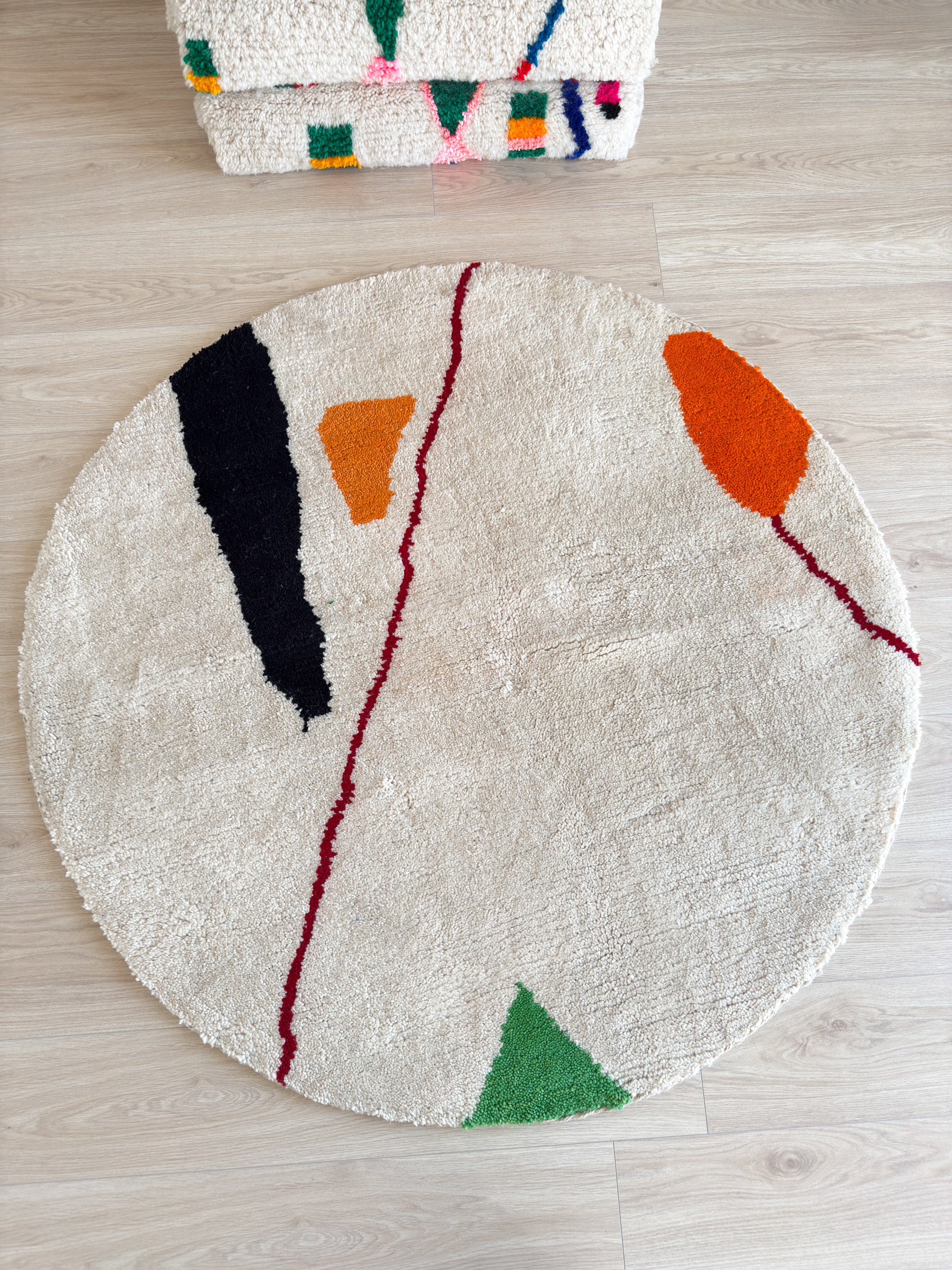 Tapis rond berbère coloré 140 cm - n°2