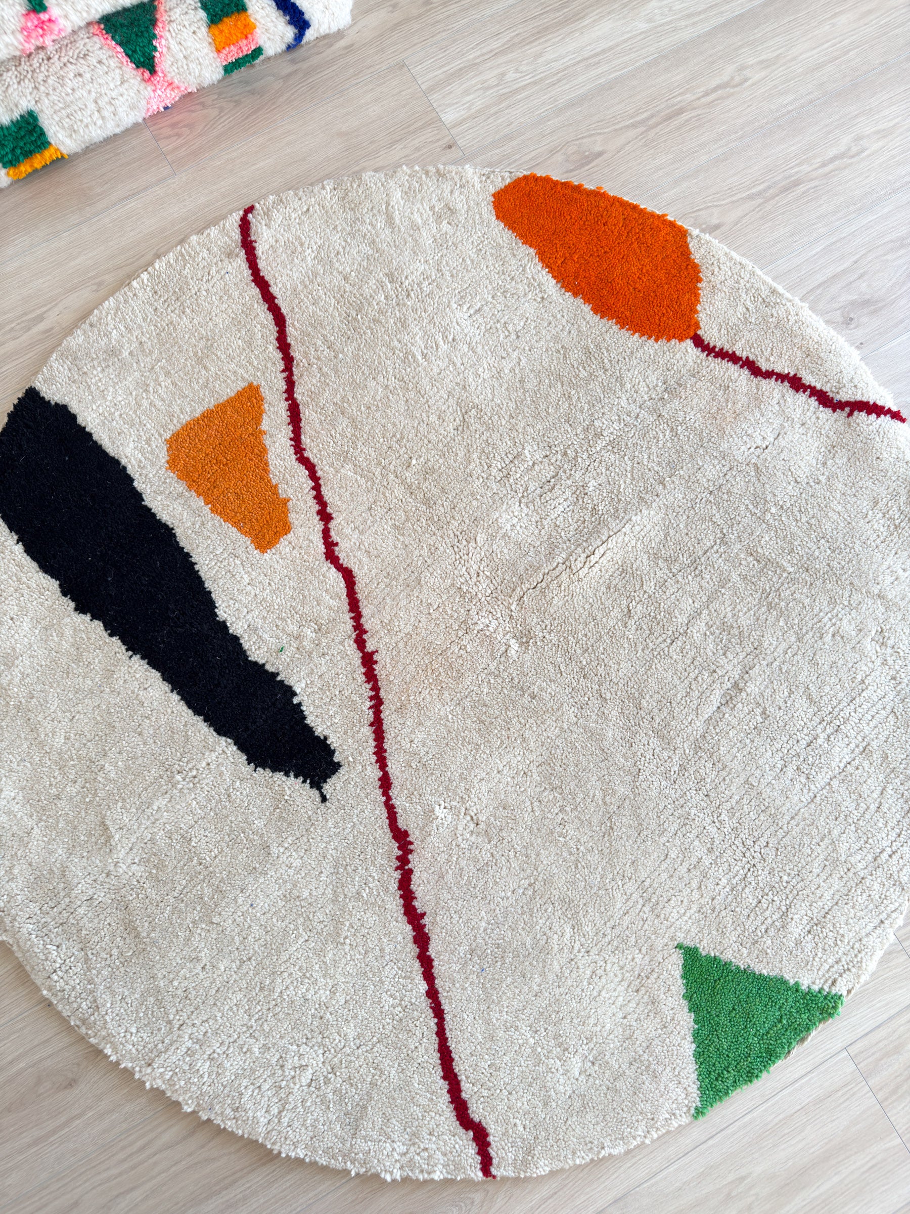 Tapis rond berbère coloré 140 cm - n°2