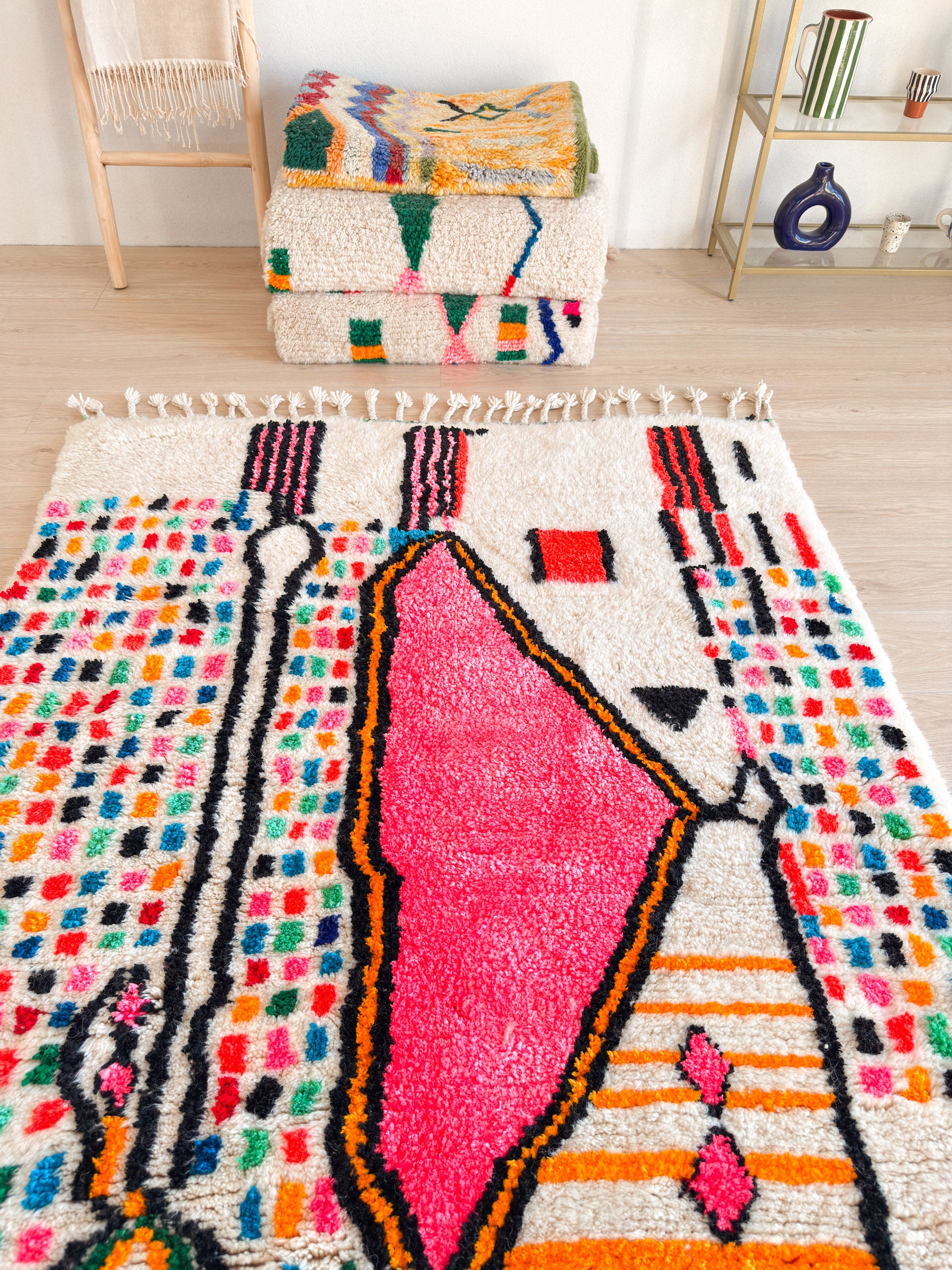 Tapis berbère coloré 152 x 241 cm - n°2436