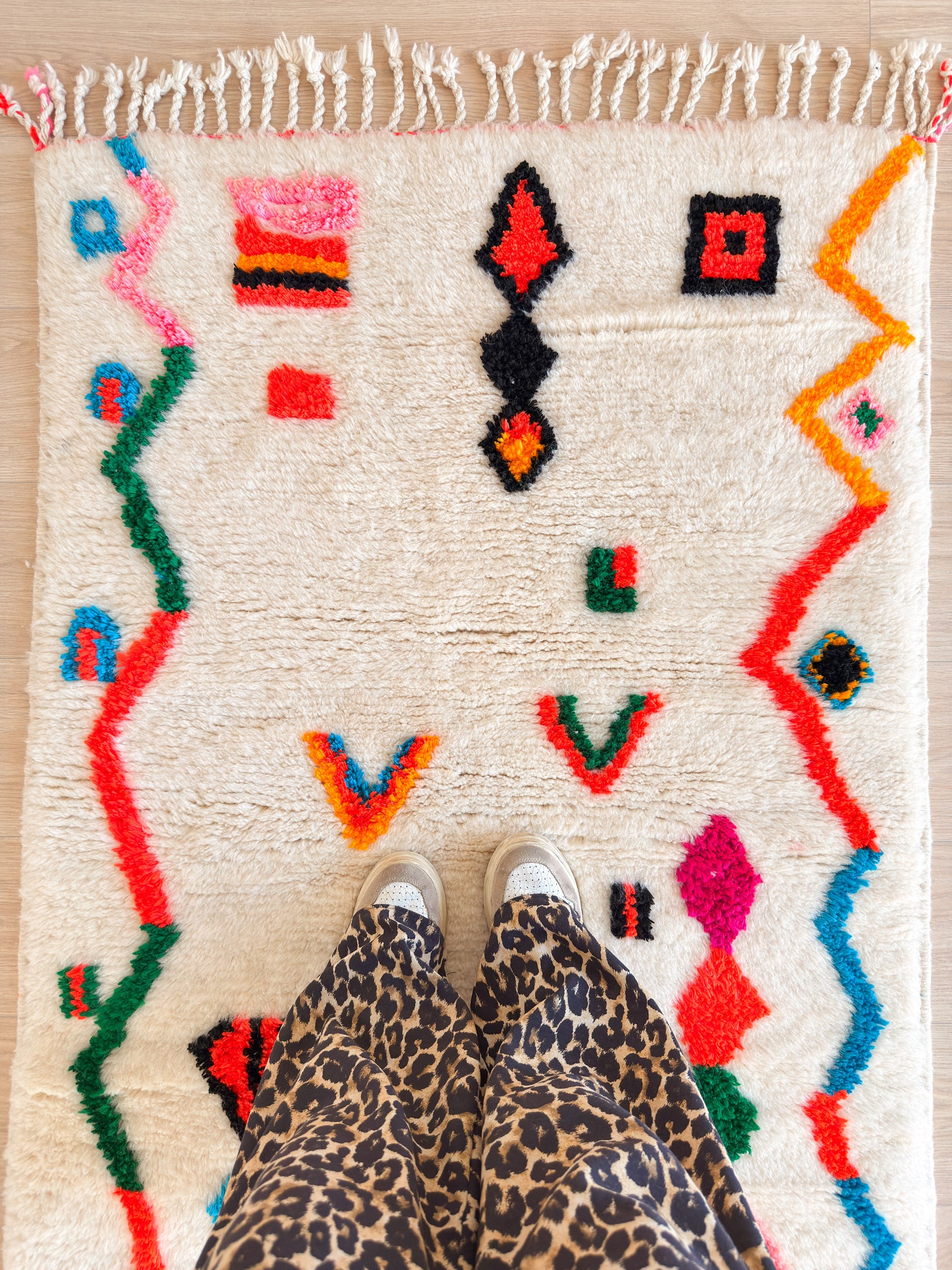 Tapis berbère coloré 99 x 169 cm - n°2464