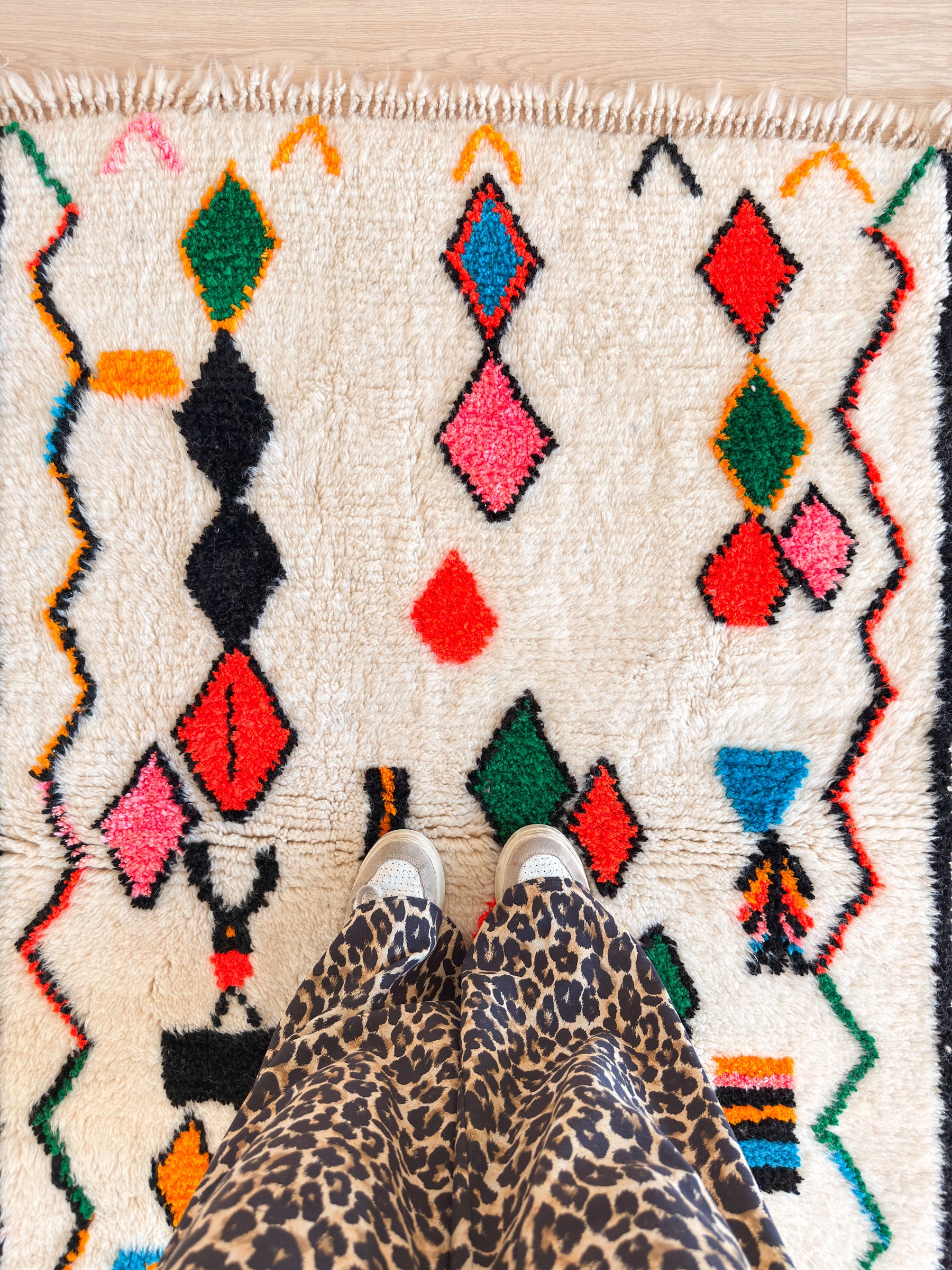 Tapis berbère coloré 105 x 174 cm - n°2453