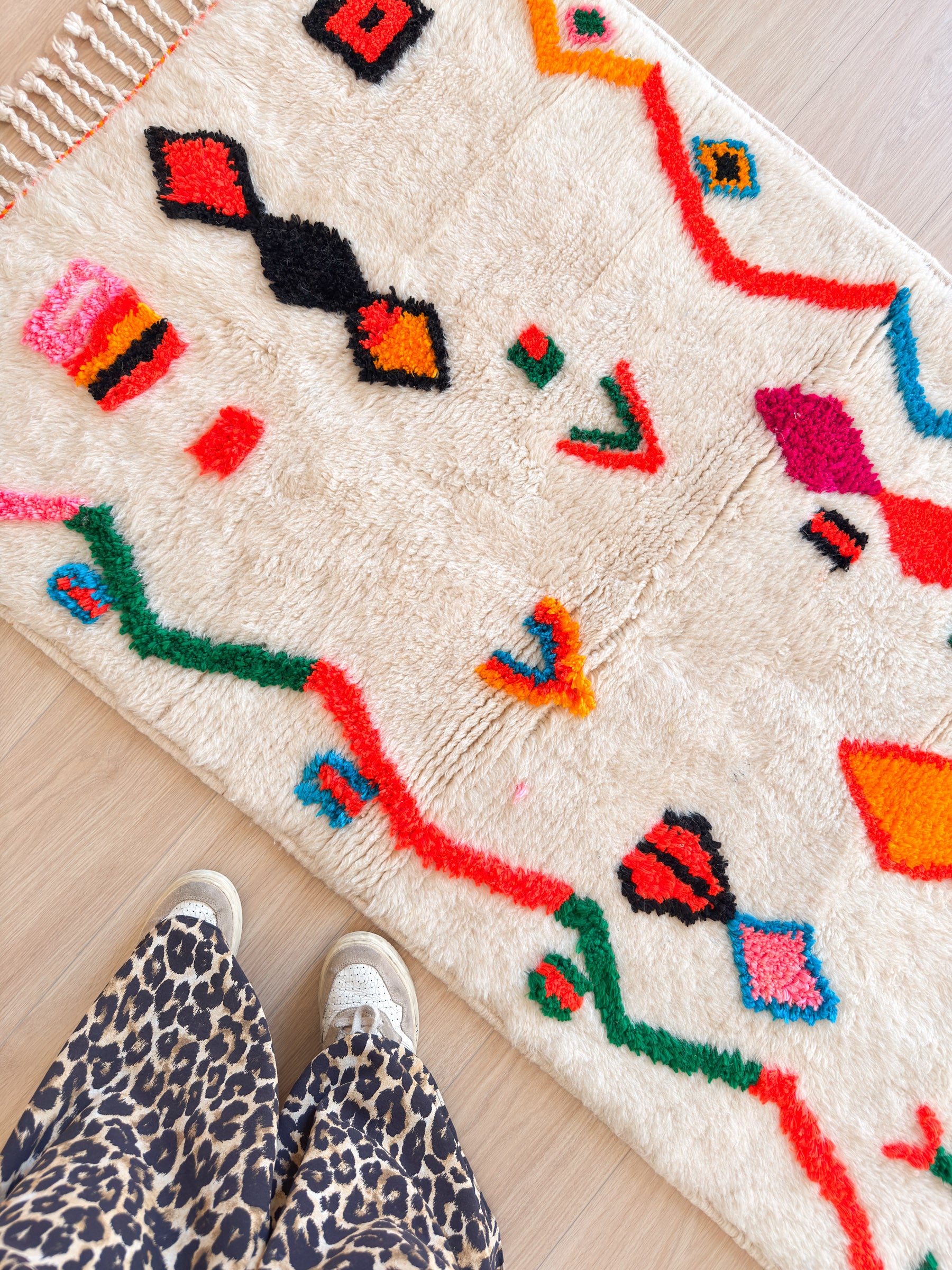 Tapis berbère coloré 96 x 176 cm - n°2456