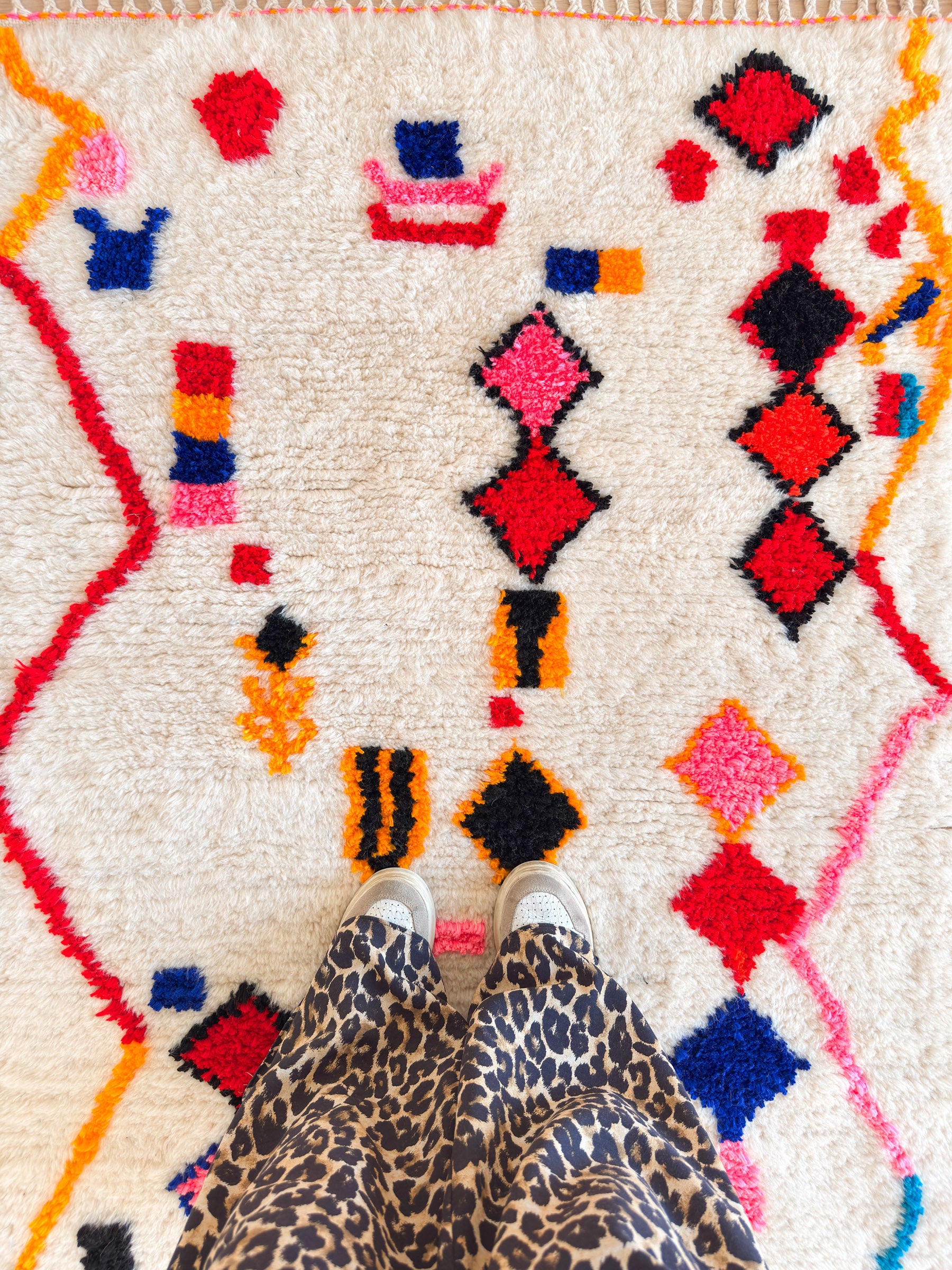 Tapis berbère coloré 110 x 199 cm - n°2462