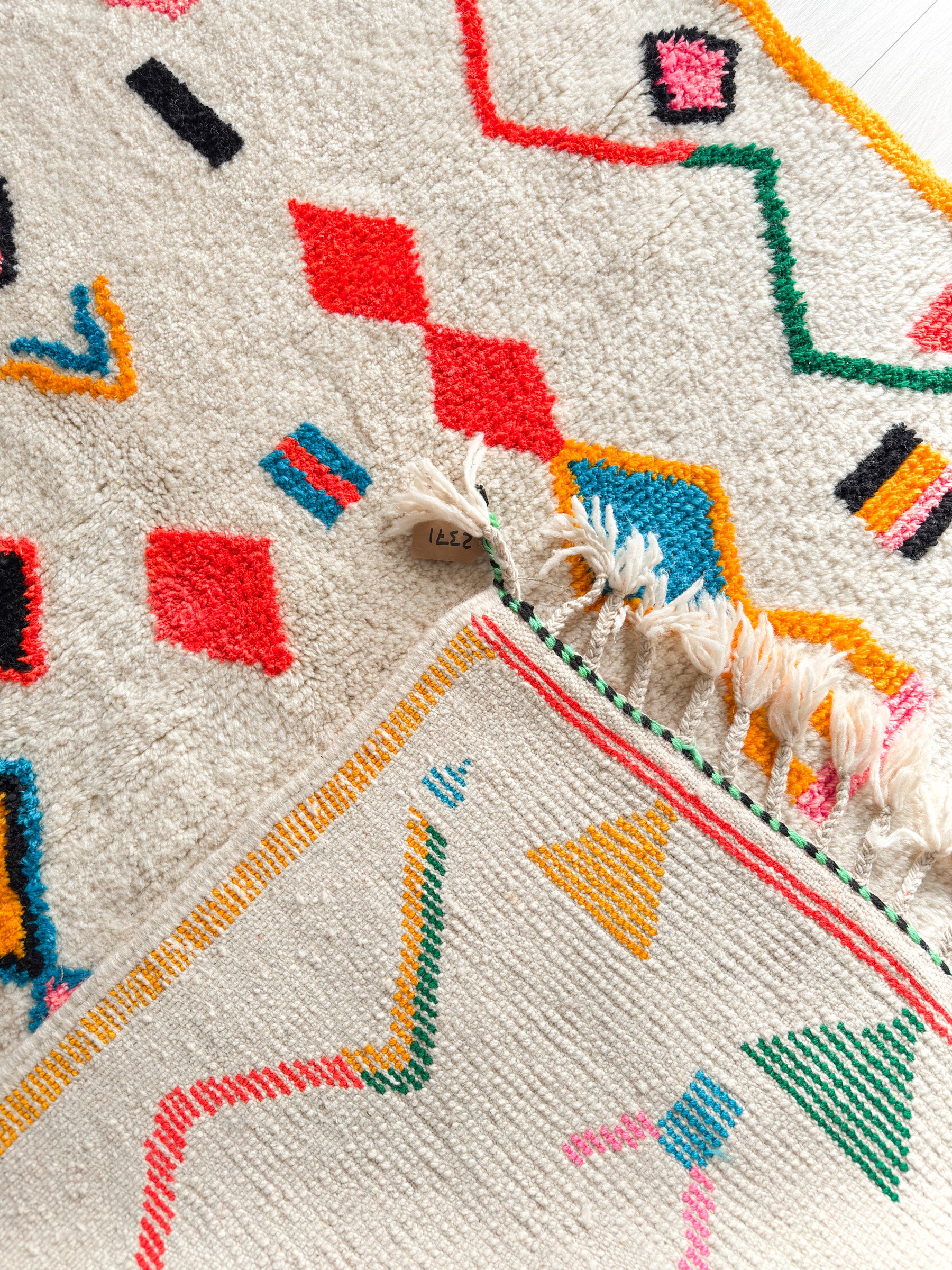 Tapis berbère coloré 153 x 274 cm - n°2371