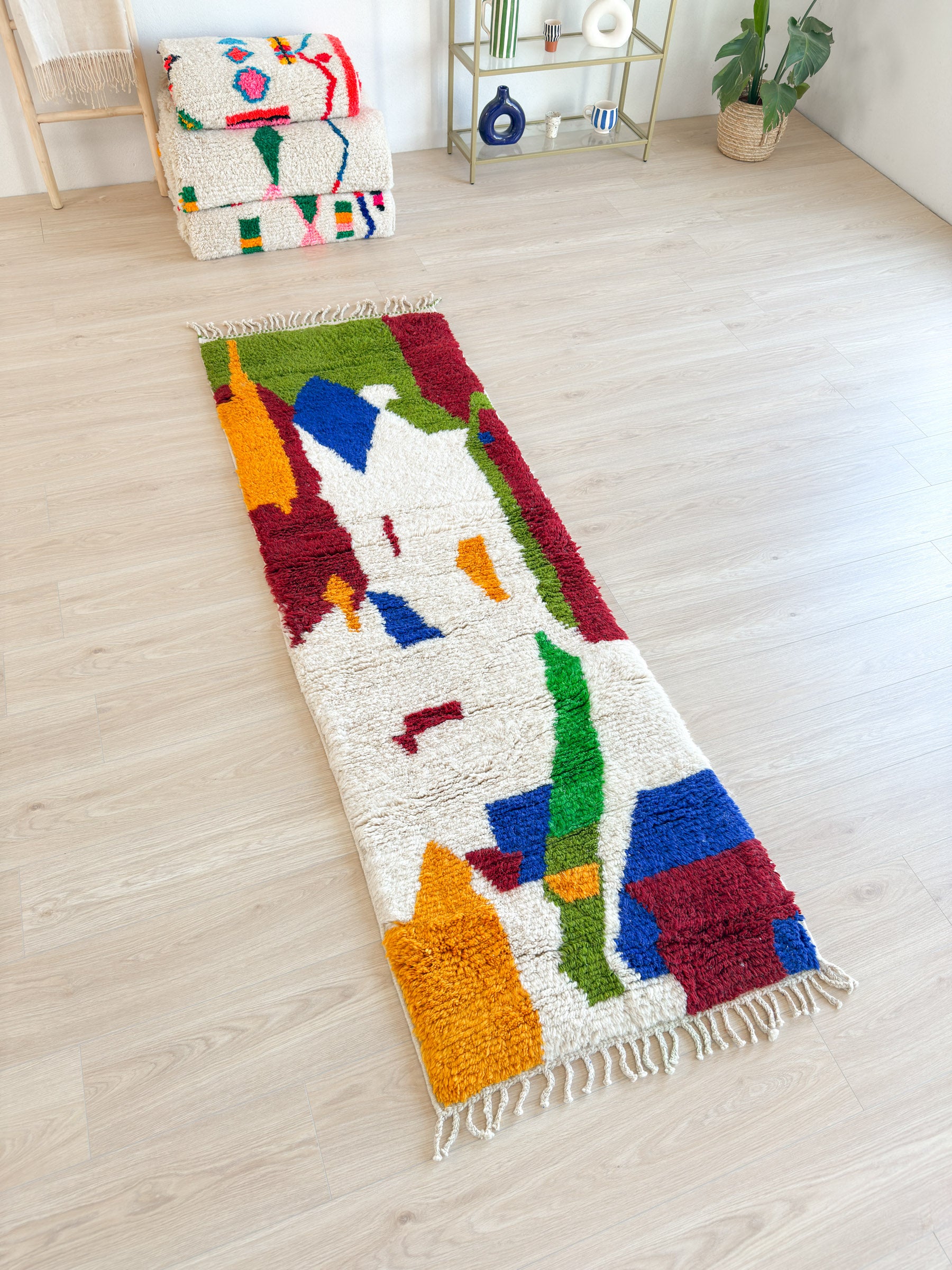 Tapis de couloir berbère coloré 81 x 258 cm - n°2165