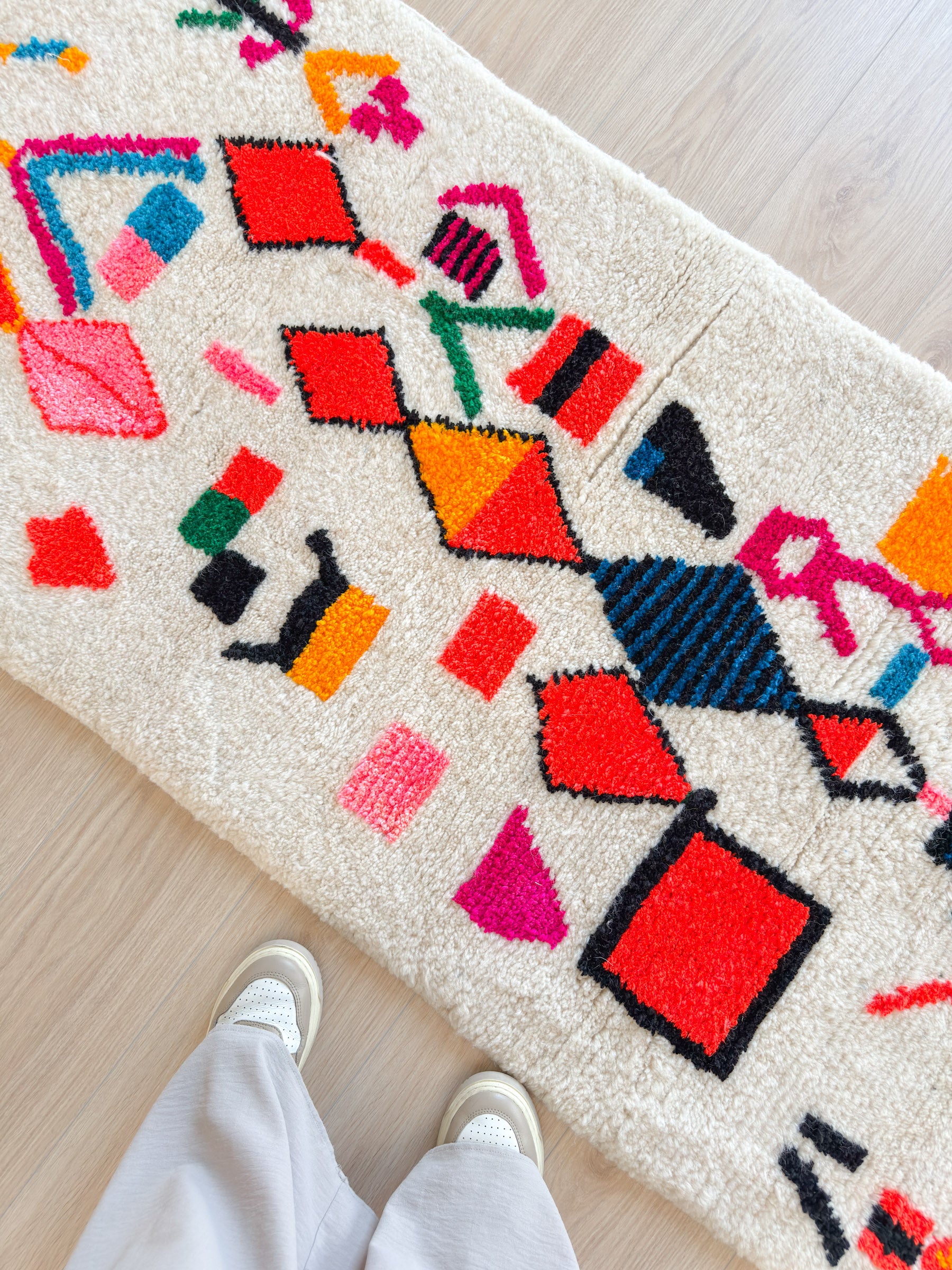 Tapis de couloir berbère coloré 80 x 267 cm - n°2152