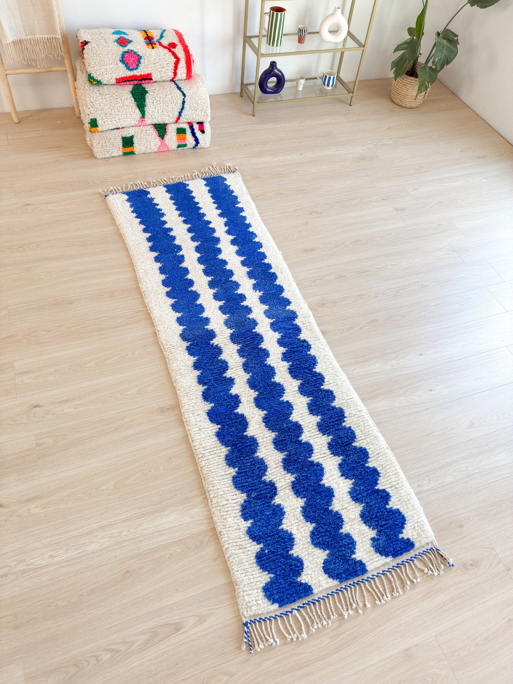 Tapis de couloir berbère coloré 76 x 256 cm - n°2157