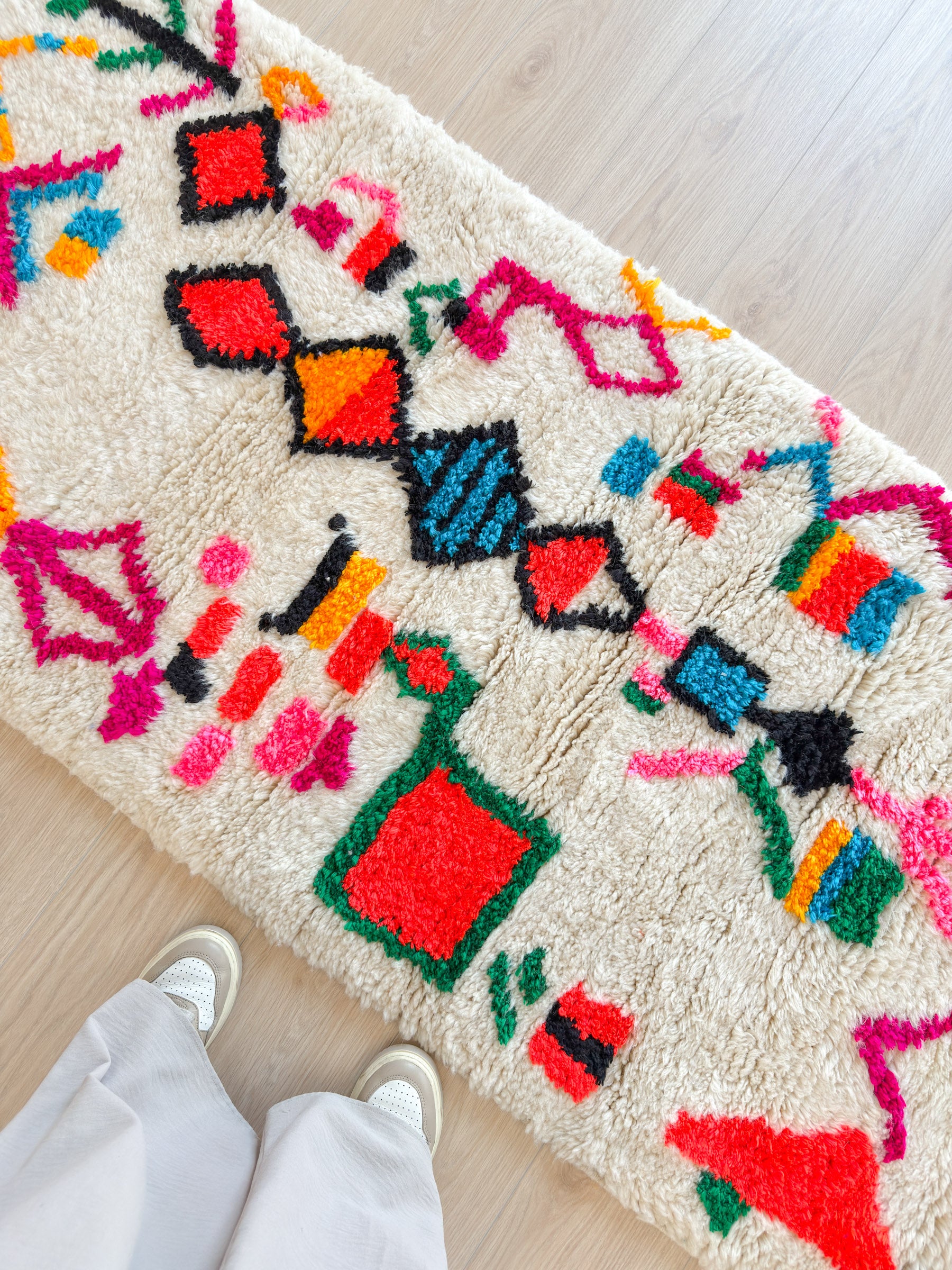 Tapis de couloir berbère coloré 85 x 265 cm - n°2159