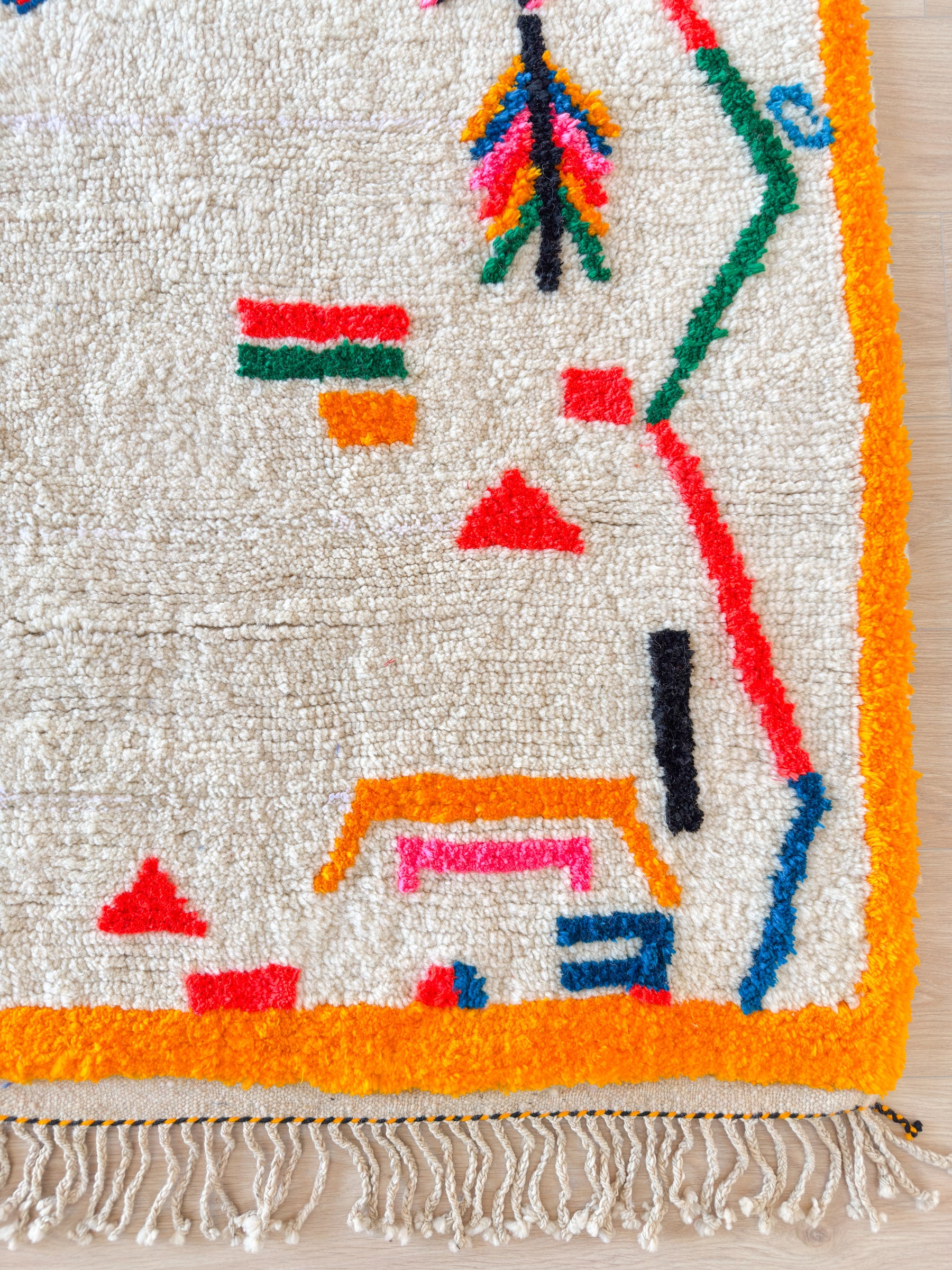Tapis berbère coloré 182 x 213 cm - n°2111