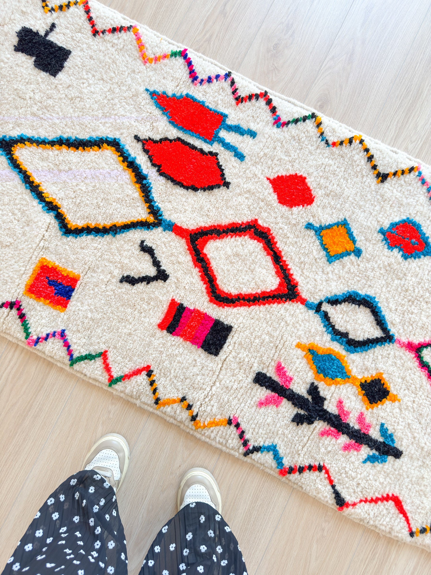 Tapis de couloir berbère coloré 86 x 277 cm - n°2181