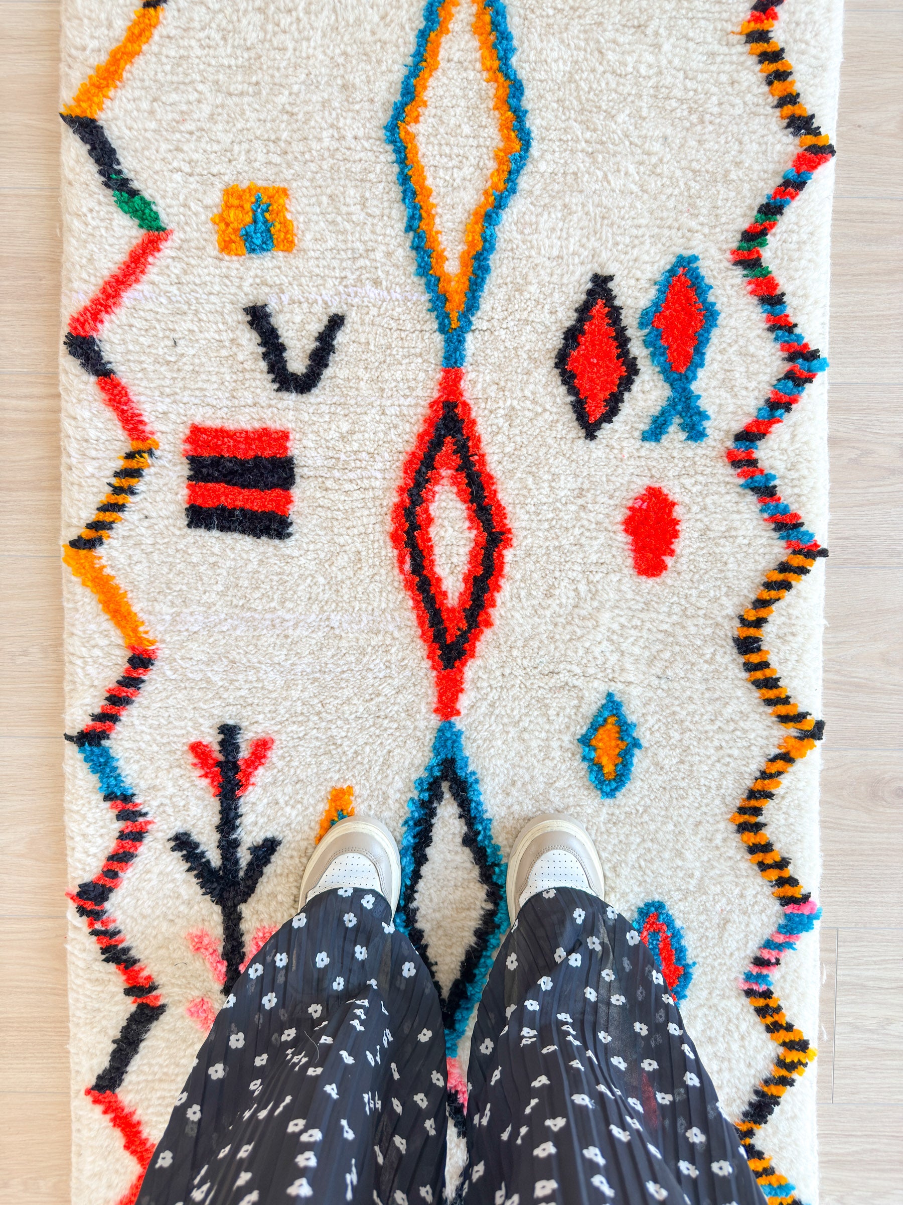 Colorful Berber runner rug 79 x 257 cm - no. 2167