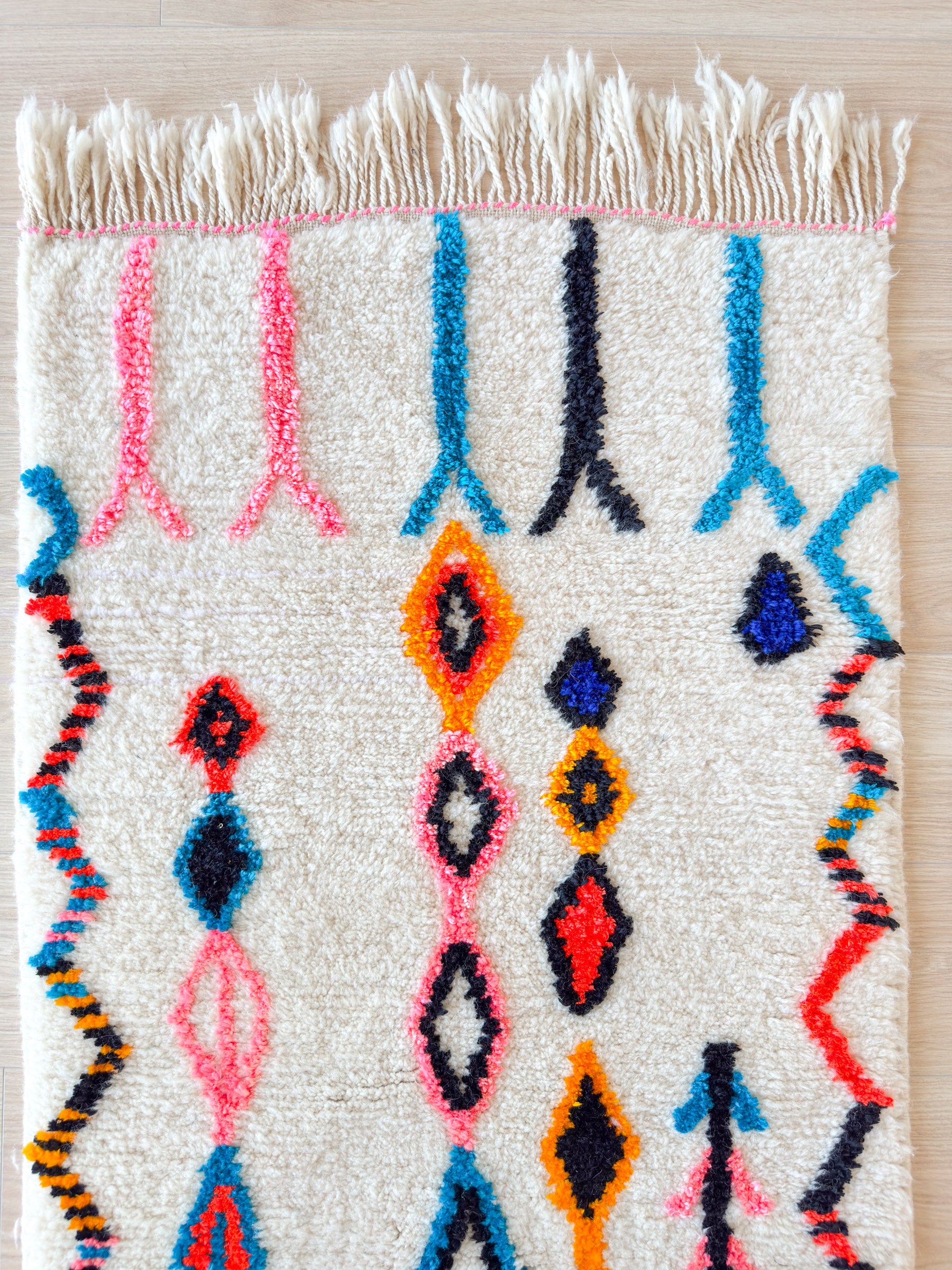 Colorful Berber runner rug 79 x 257 cm - no. 2167