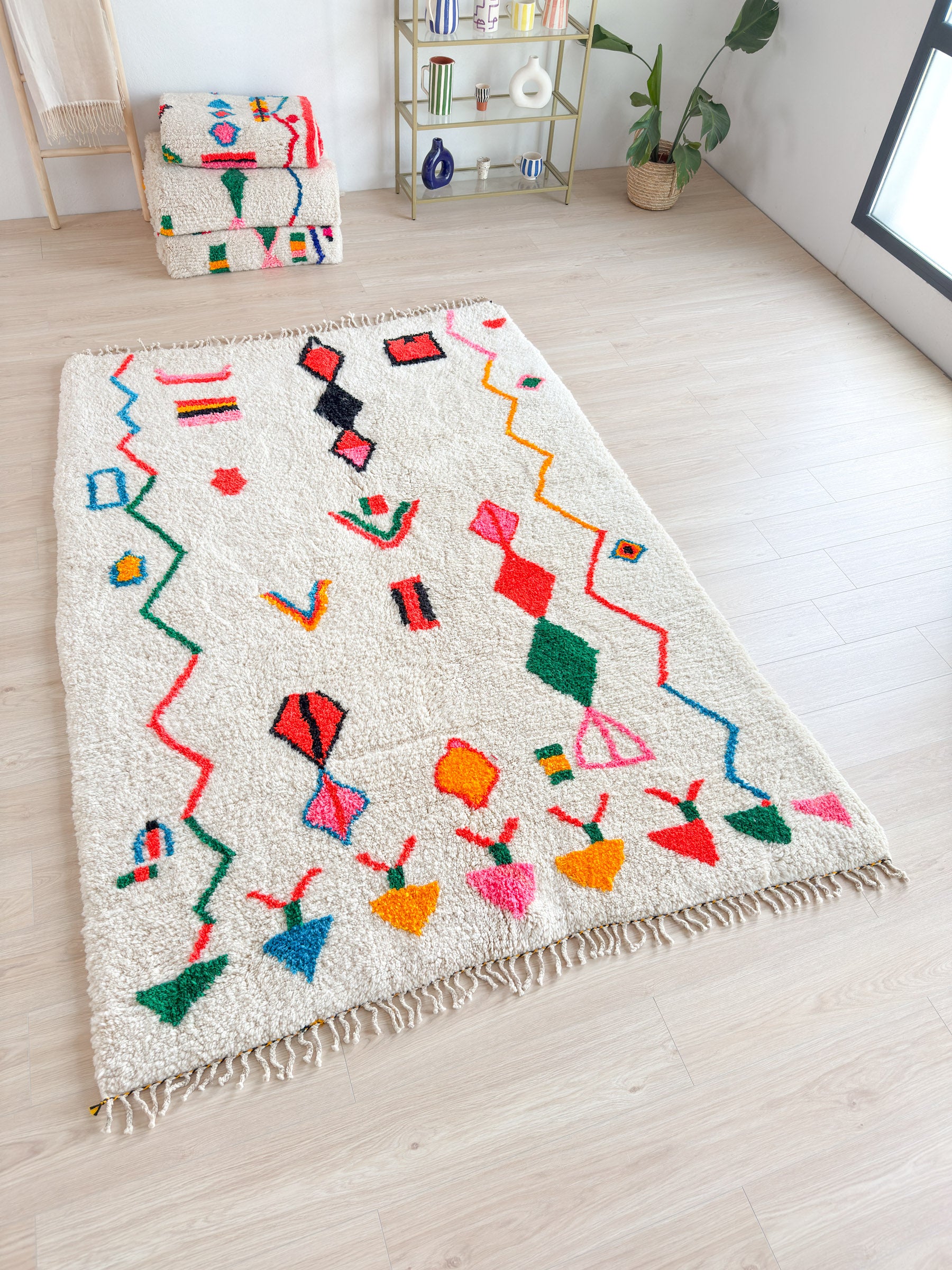 Colorful Berber rug 188 x 280 cm - no. 2155