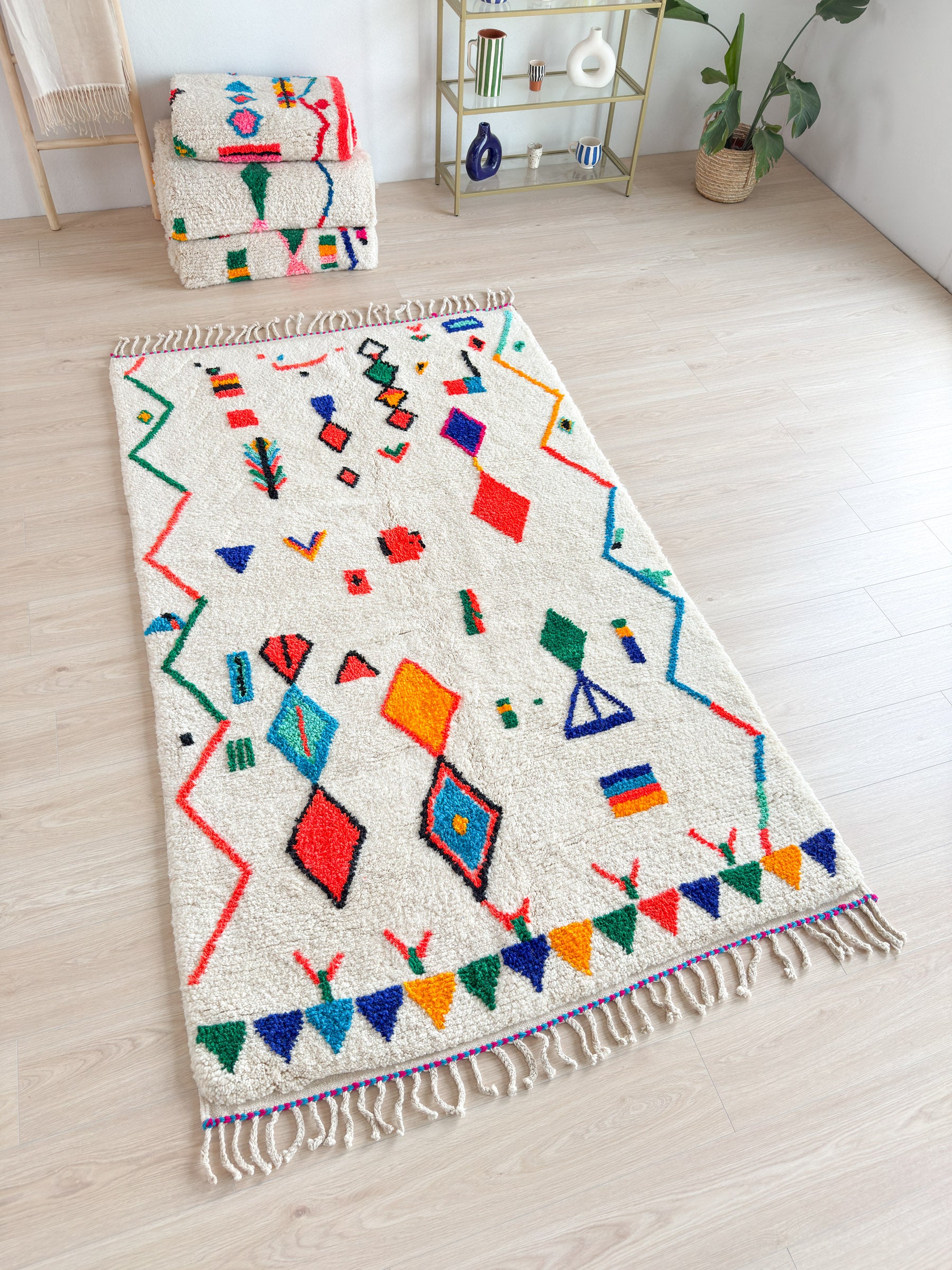 Tapis berbère coloré 150 x 269 cm - n°2124