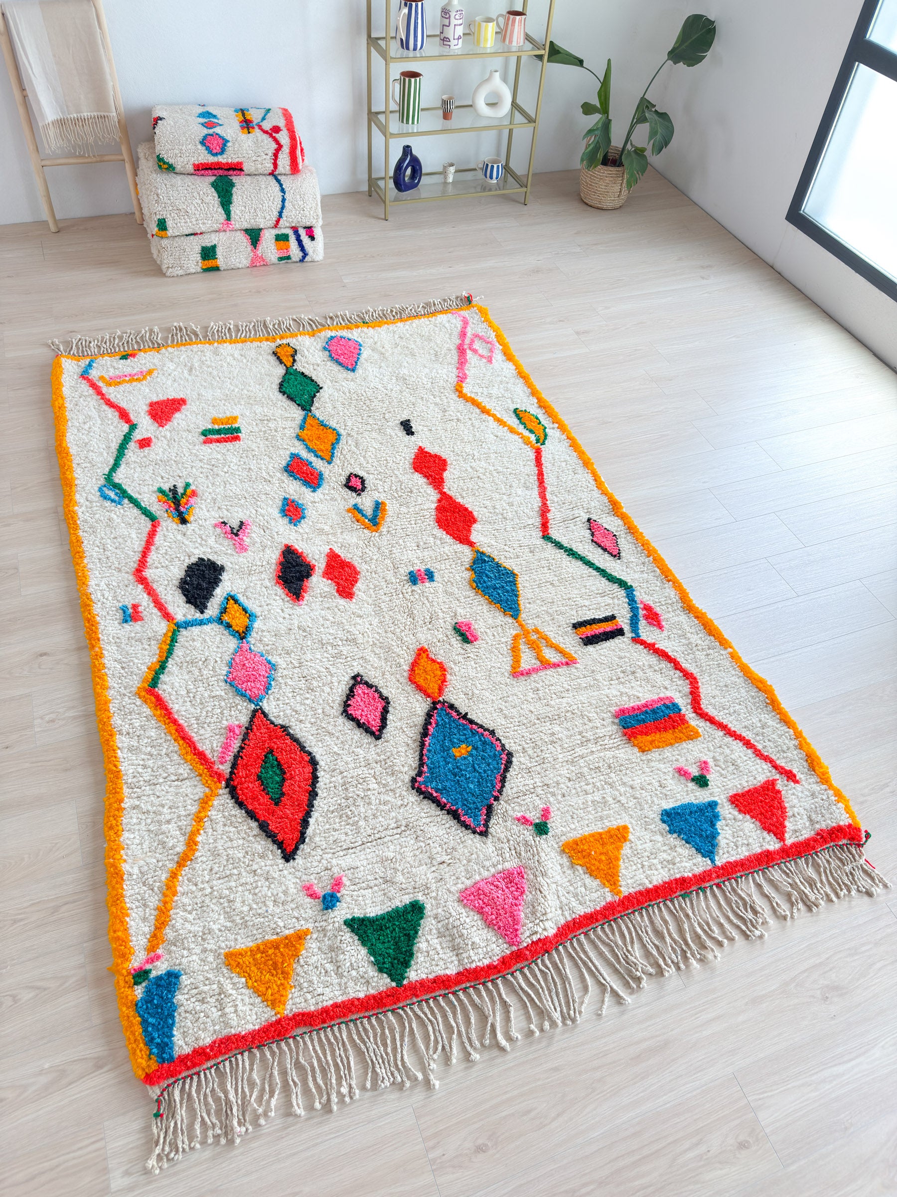 Colorful Berber rug 192 x 306 cm - no. 2137