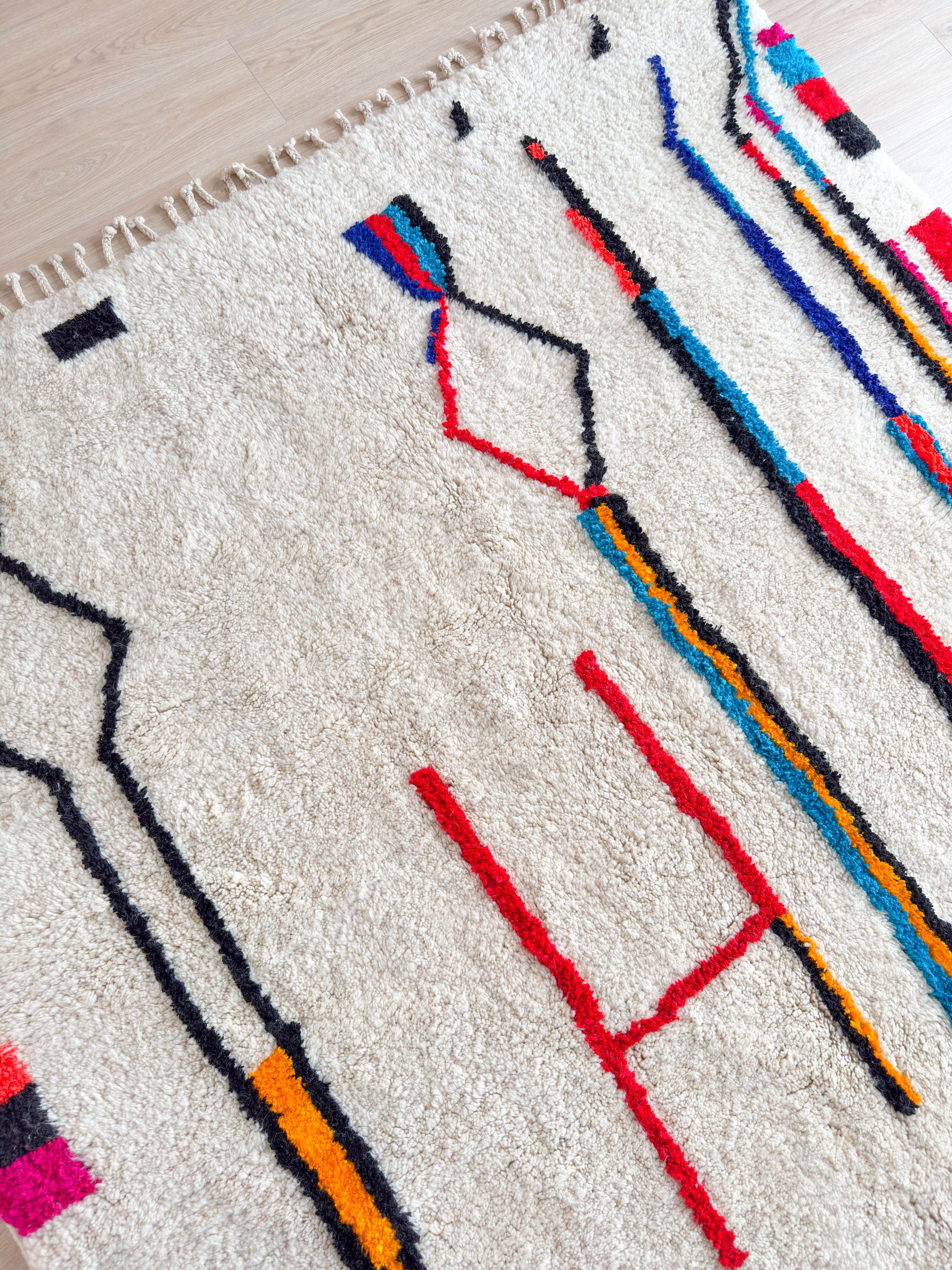 Colorful Berber rug 196 x 287 cm - no. 2129