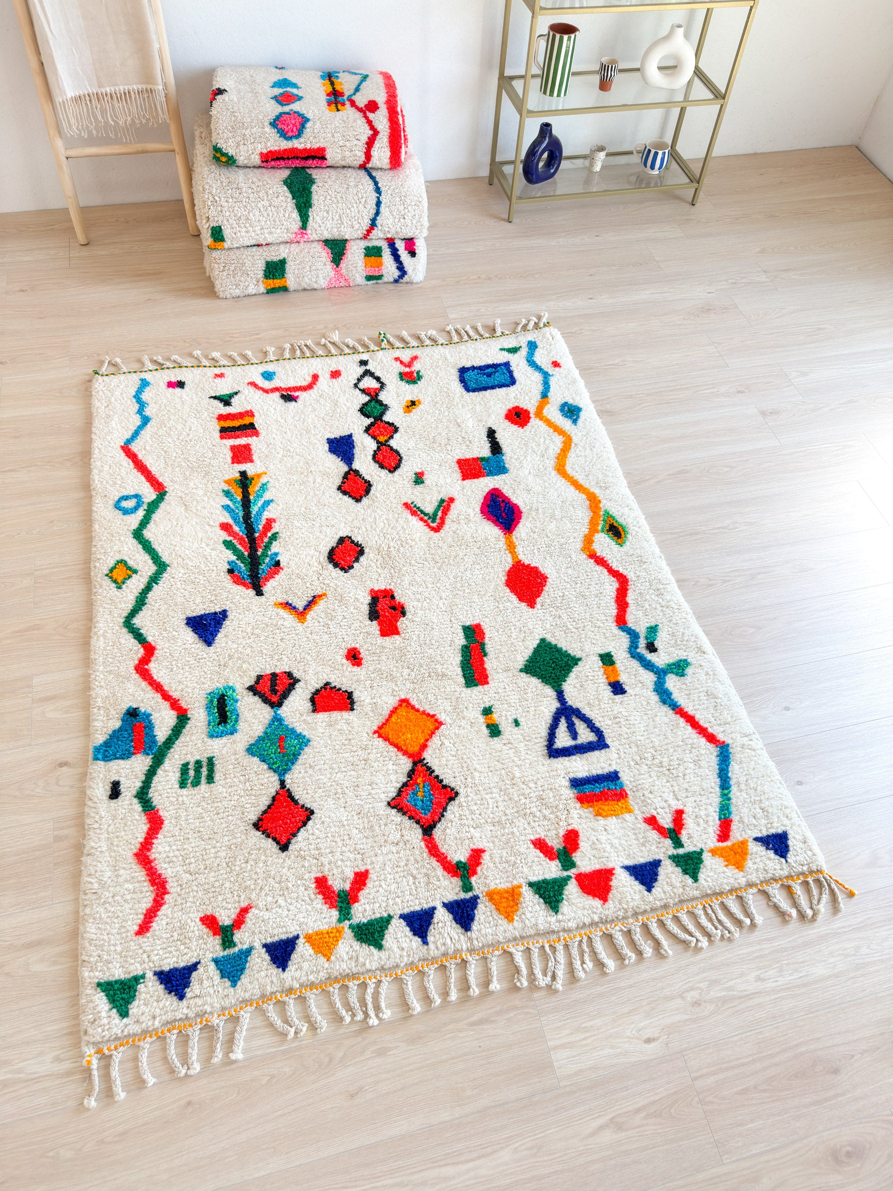 Colorful Berber rug 157 x 214 cm - no. 2119