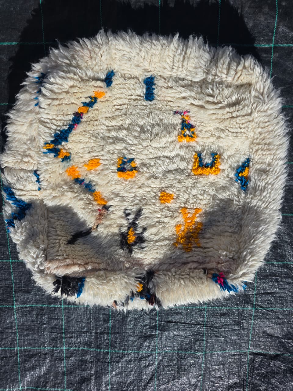 Pouf Marocain, pouf berbère coloré - 60 x 60 cm - n°102