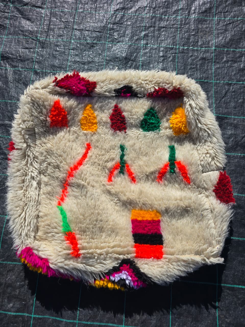 Pouf Marocain, pouf berbère coloré - 60 x 60 cm - n°124