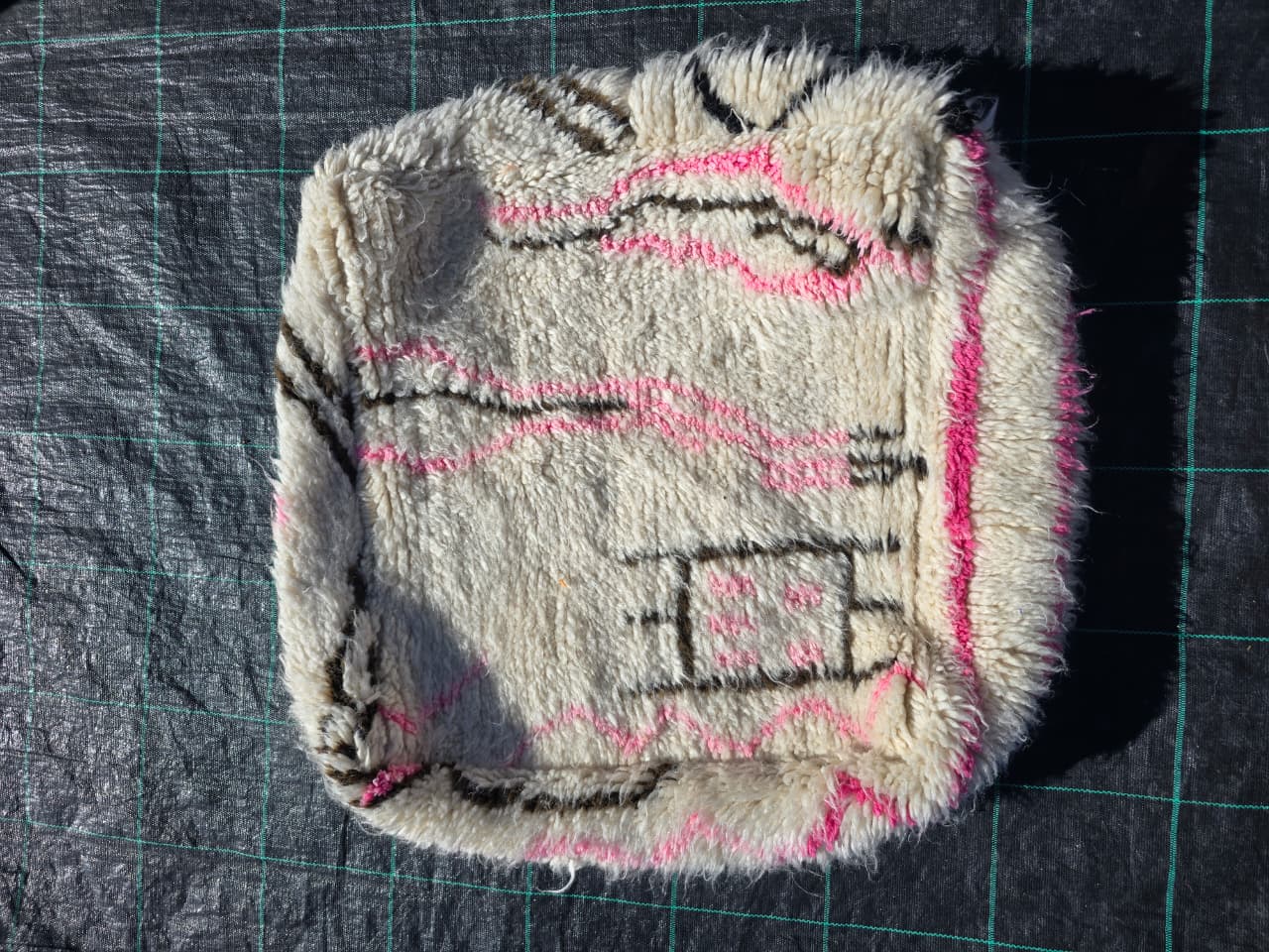 Pouf Marocain, pouf berbère coloré - 60 x 60 cm - n°107