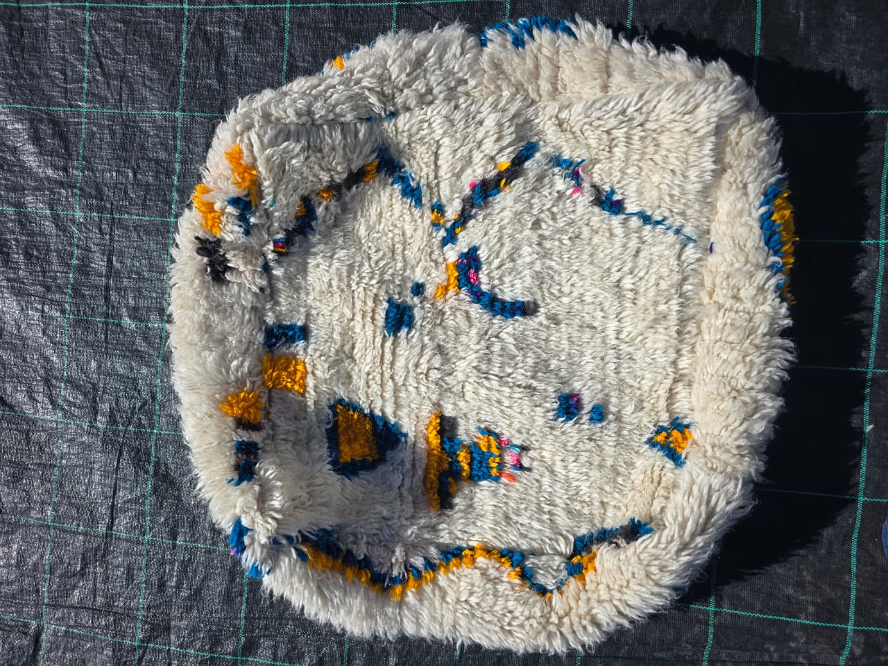 Pouf Marocain, pouf berbère coloré - 60 x 60 cm - n°89