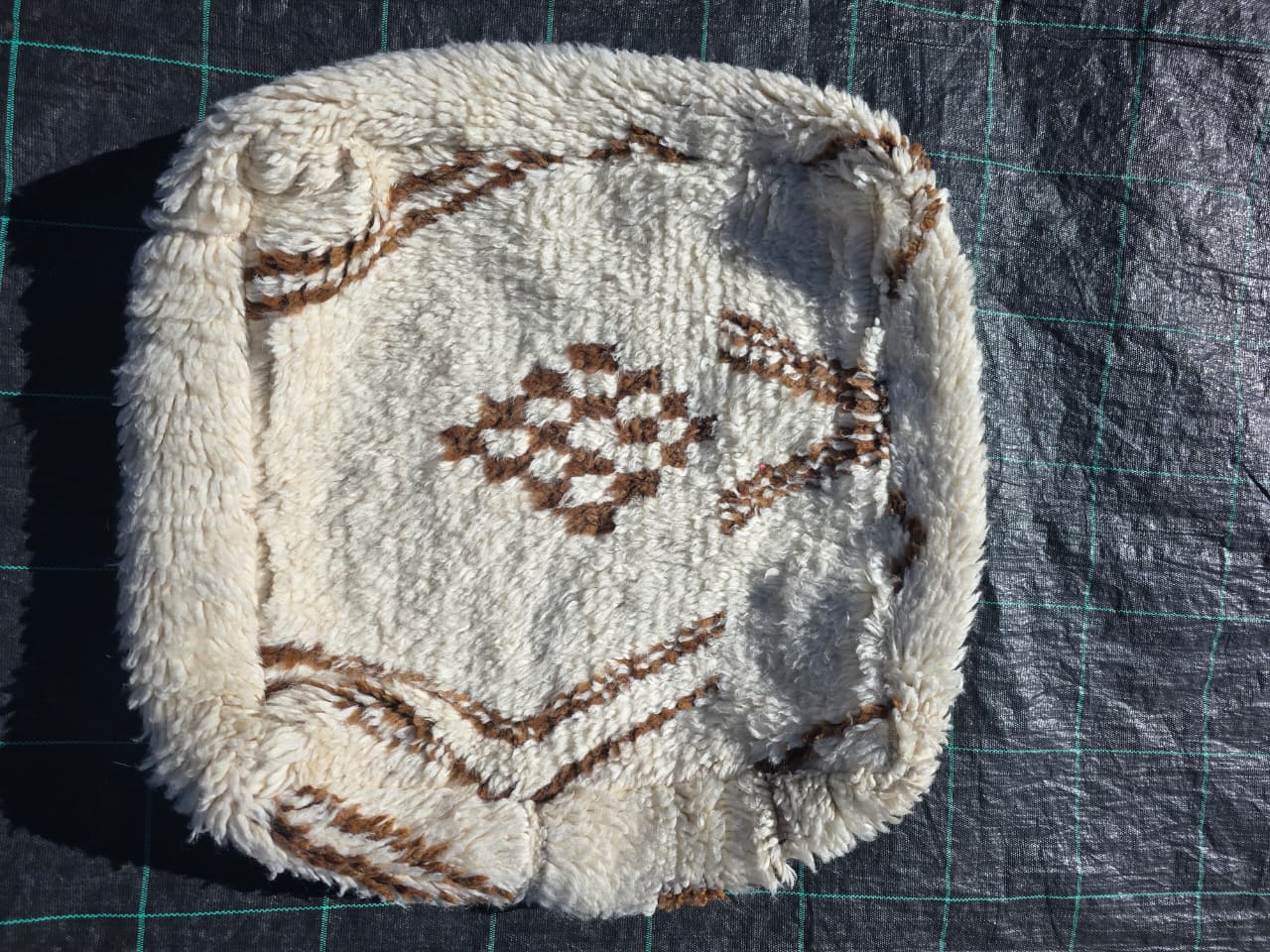 Pouf Marocain, pouf berbère coloré - 60 x 60 cm - n°98