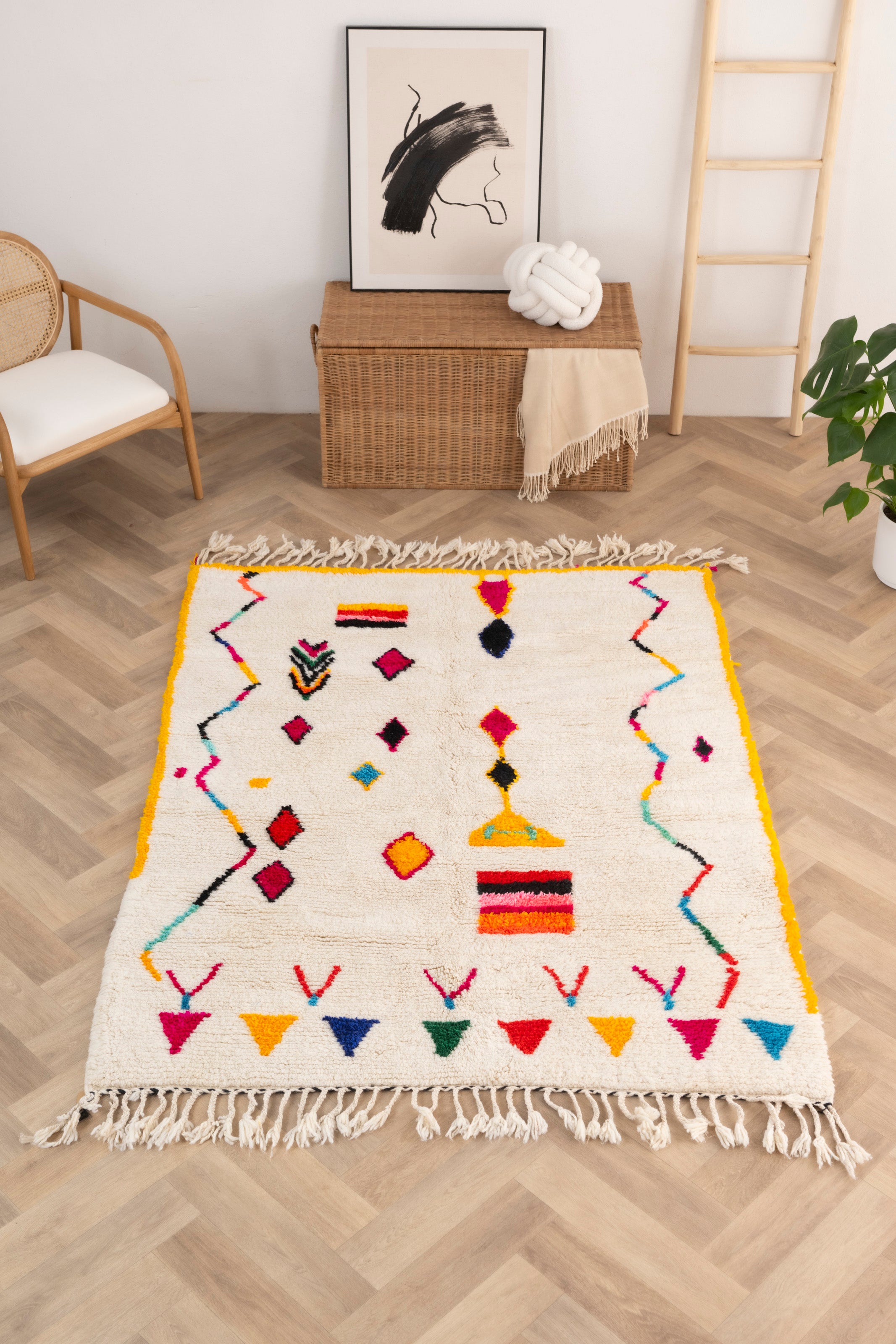 Tapis berbère coloré 150 x 212 cm - n°1608