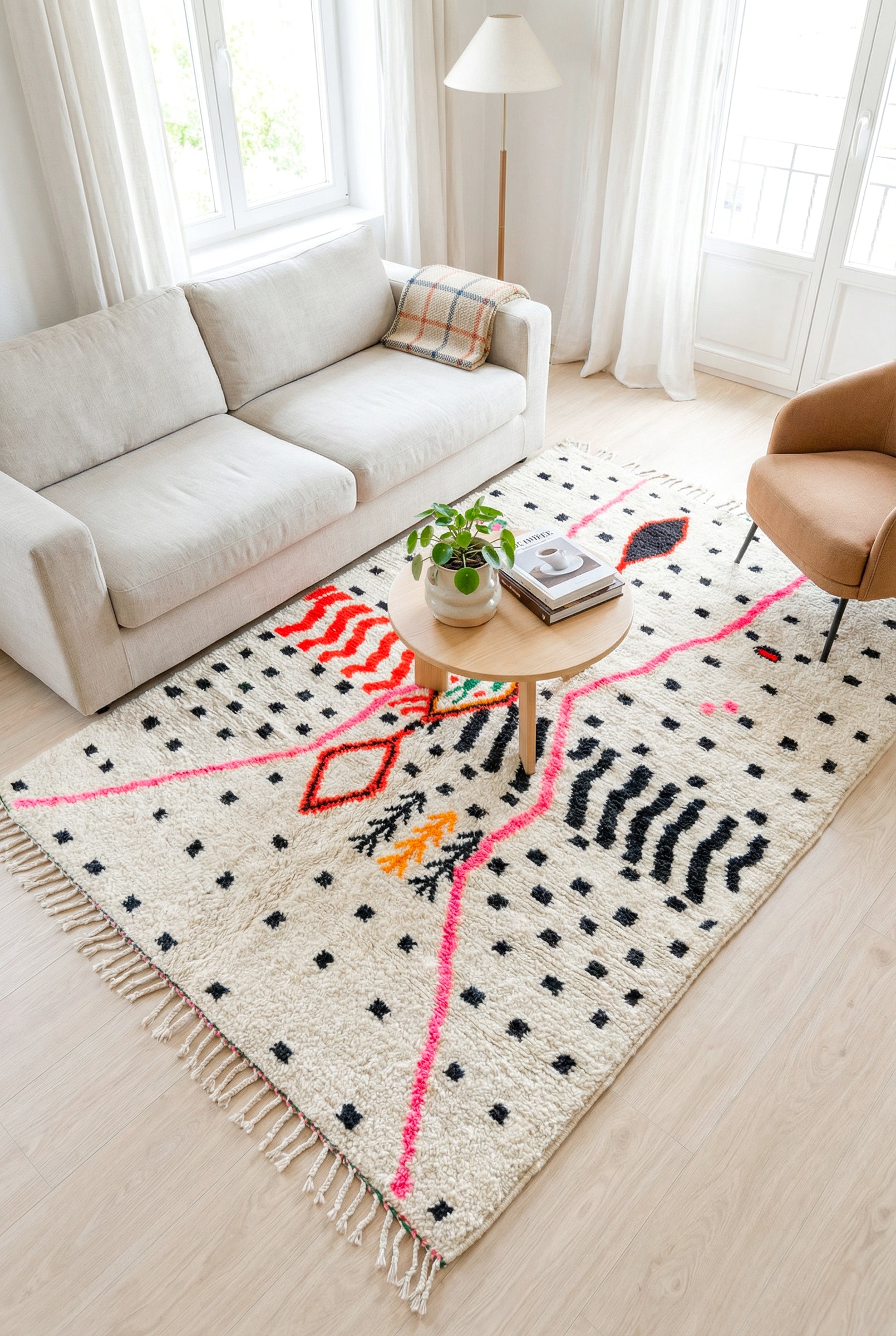 Colorful Berber rug 158 x 267 cm - no. 2176