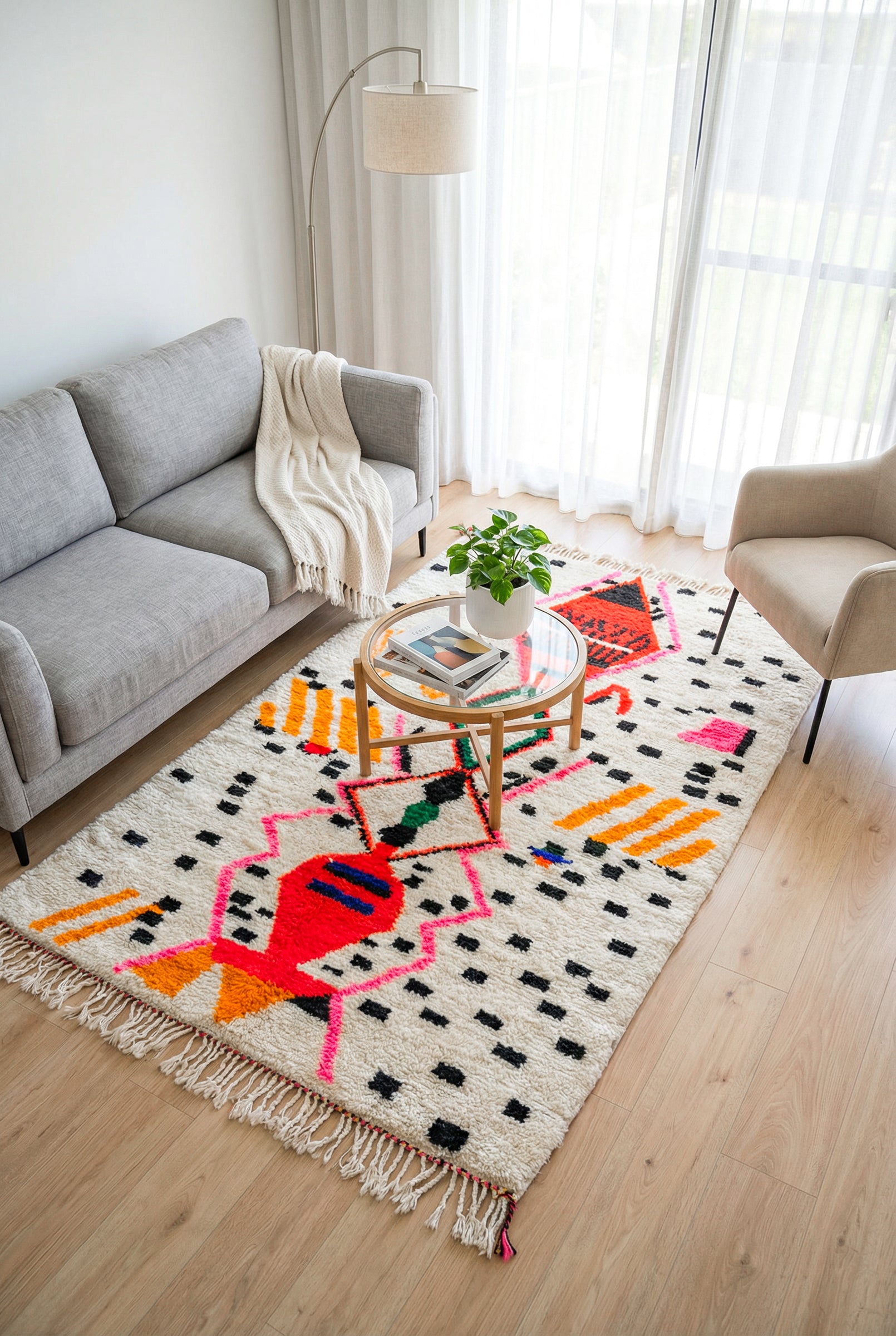 Bunter Berberteppich 153 x 285 cm - Nr. 2008