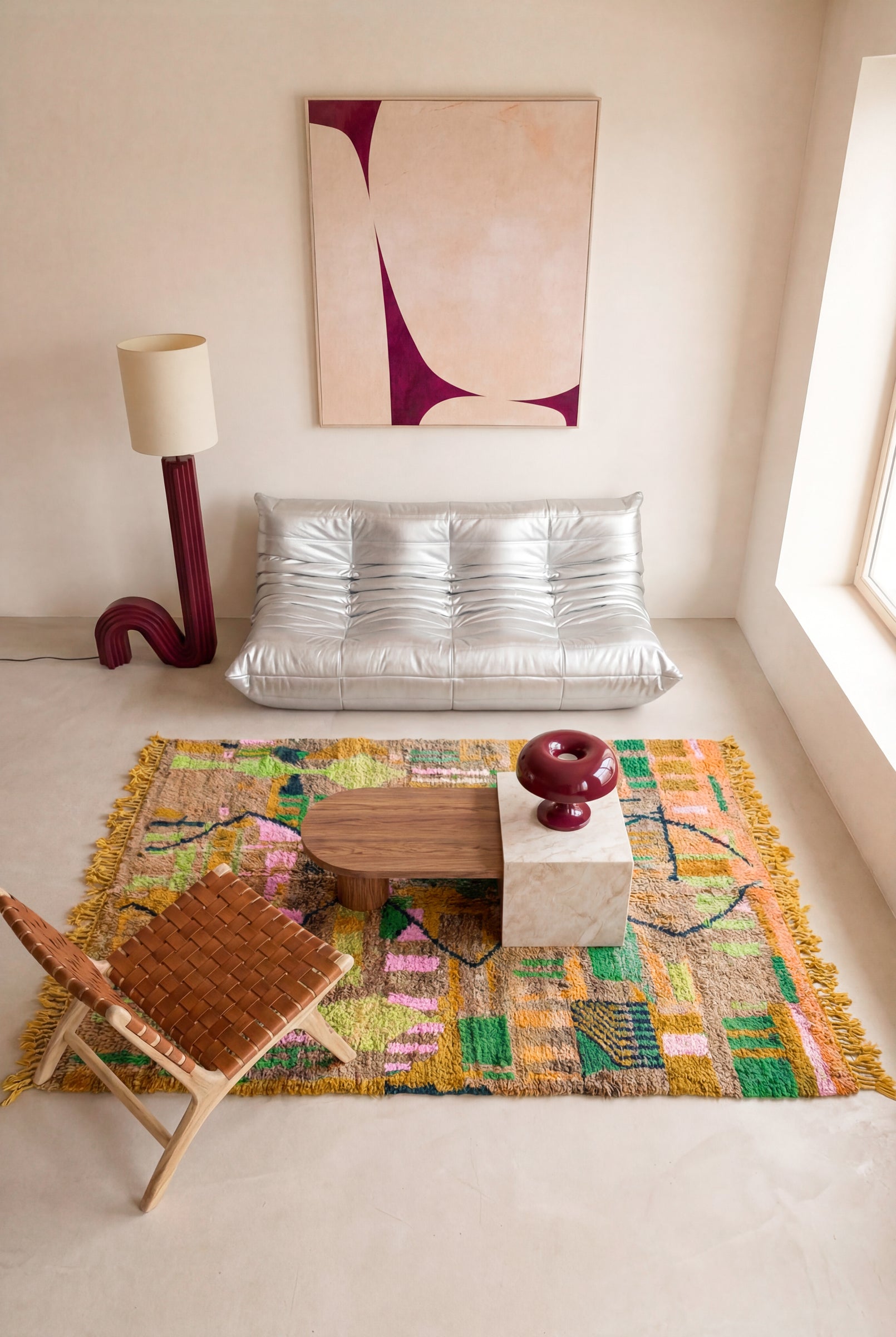 Farbenfroher Berberteppich 202 x 321 cm - Nr. 2097