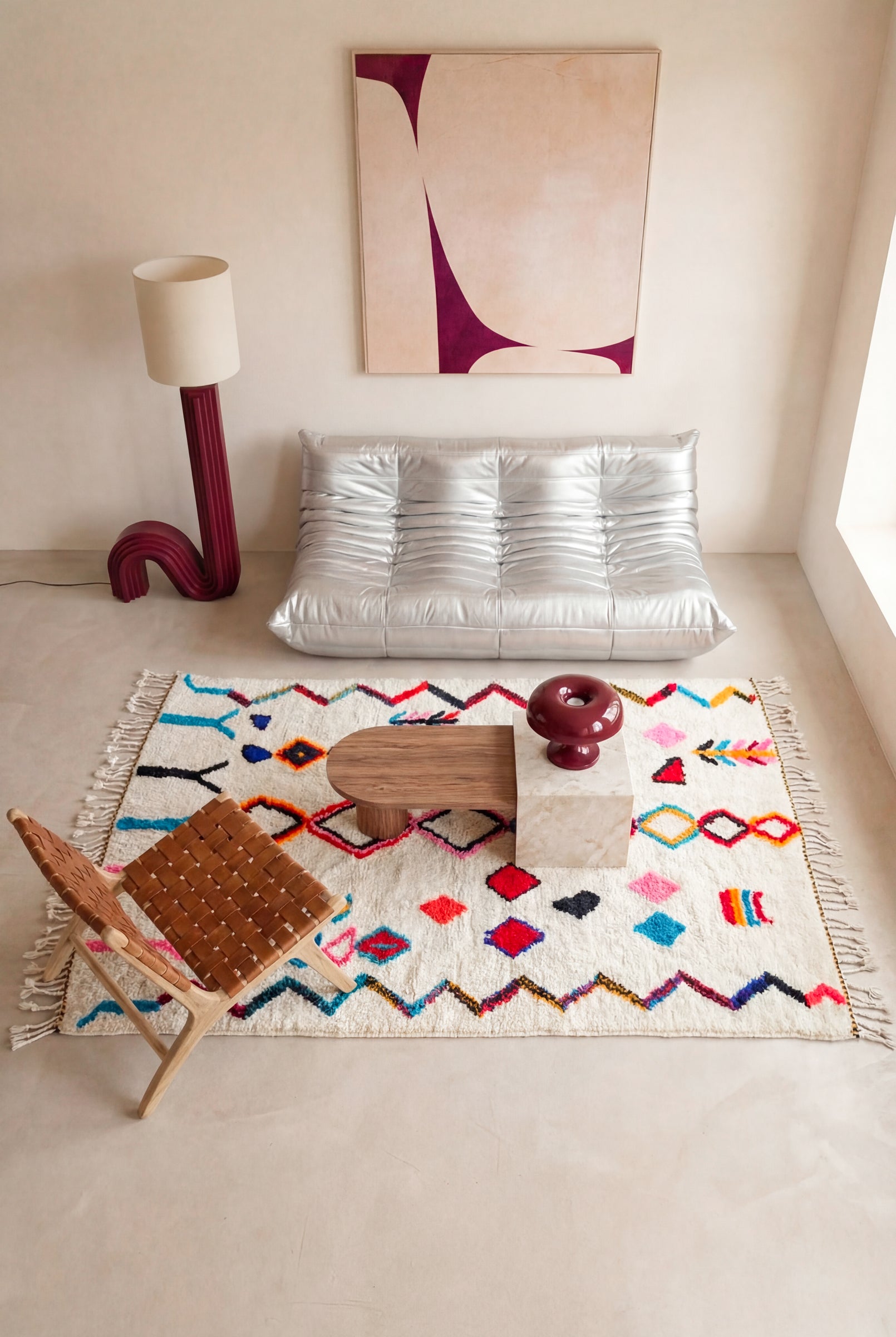 Bunter Berberteppich 189 x 330 cm - Nr. 1957