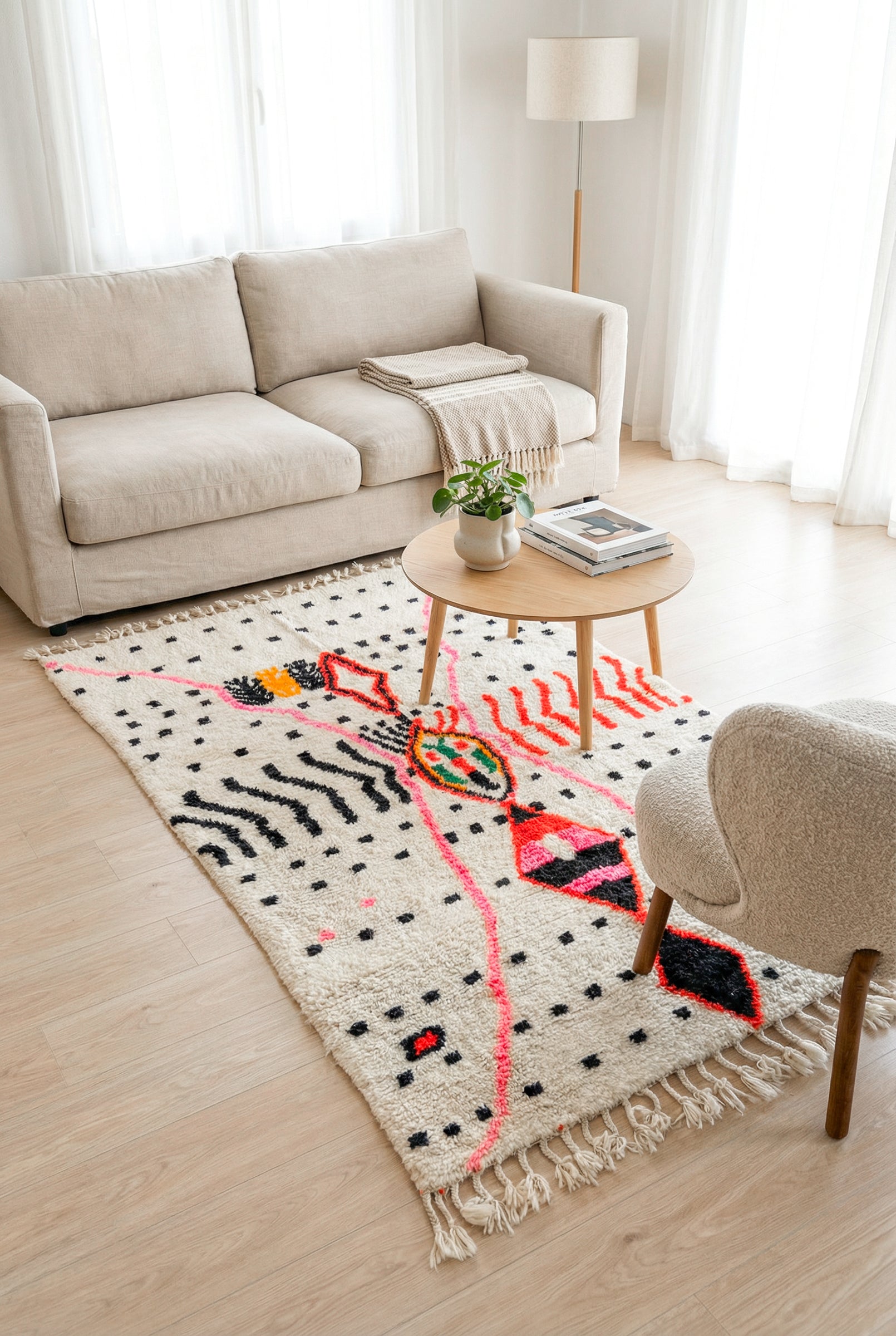 Colorful Berber rug 154 x 268 cm - n°1715