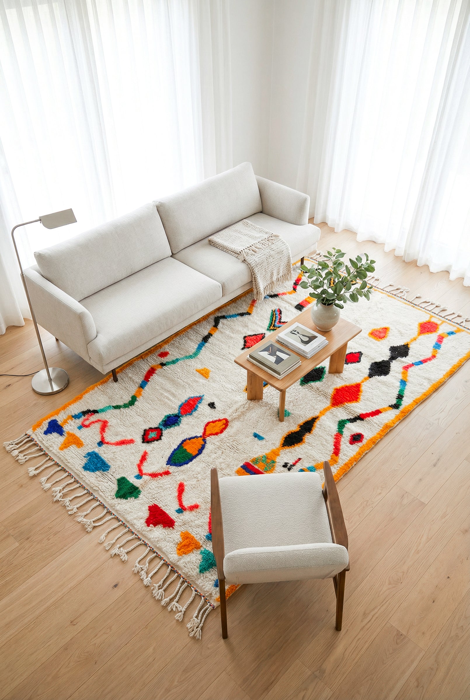 Colorful Berber rug 150 x 276 cm - n°1622