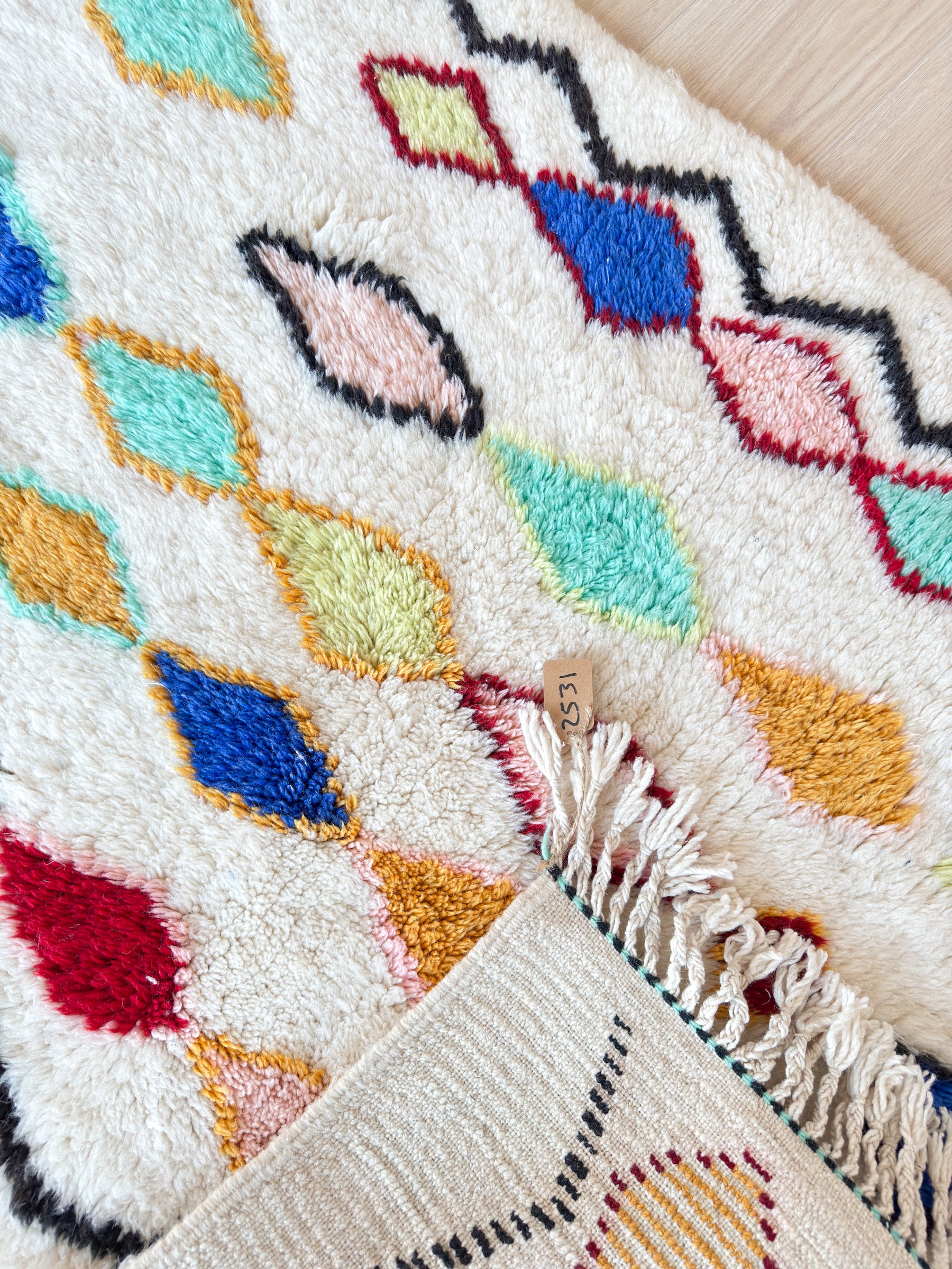 Colorful Berber rug 112 x 167 cm - No. 2531