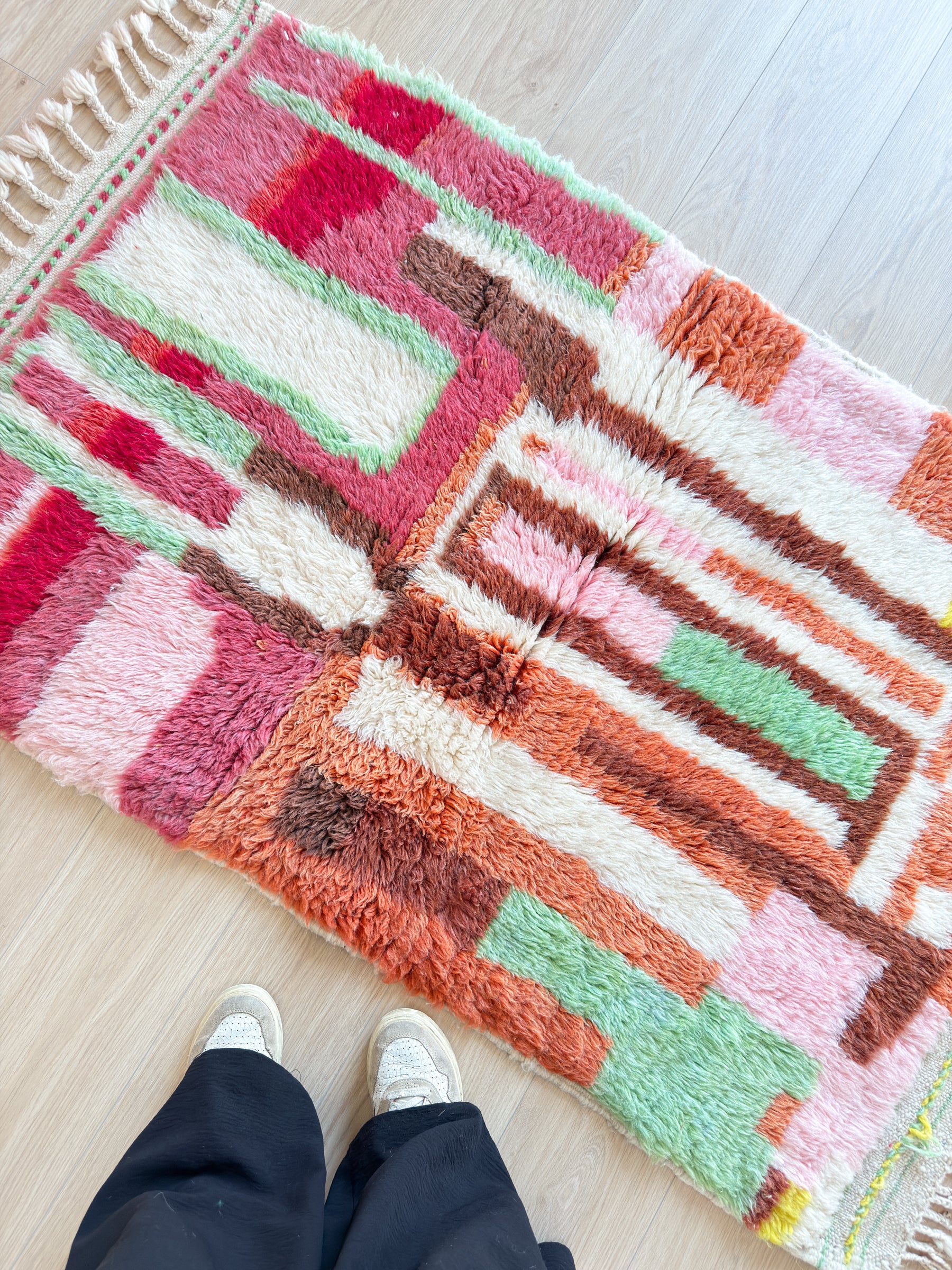 Tapis berbère coloré 96 x 168 cm - n°2505