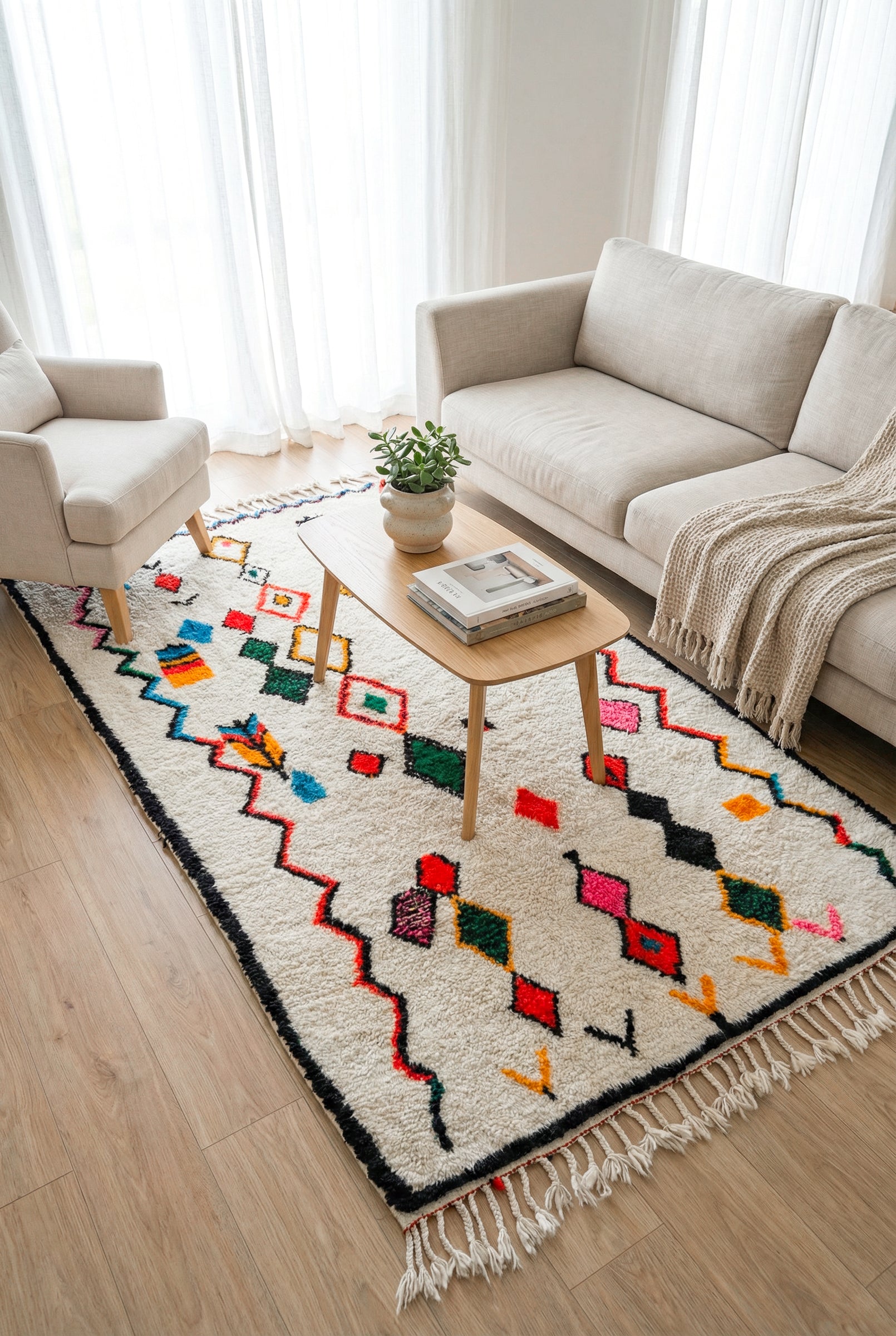 Colorful Berber rug 153 x 278 cm - n°1661