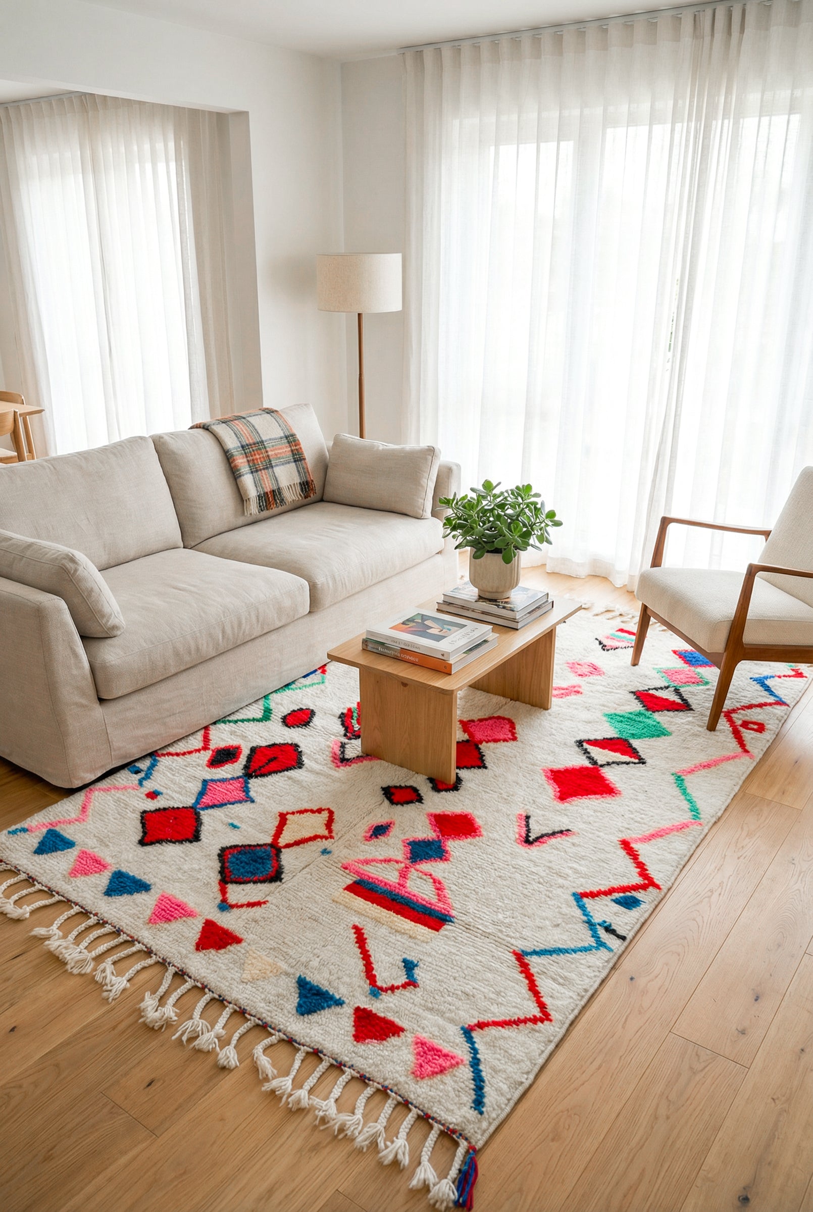 Tapis berbère coloré 146 x 240 cm - n°1510