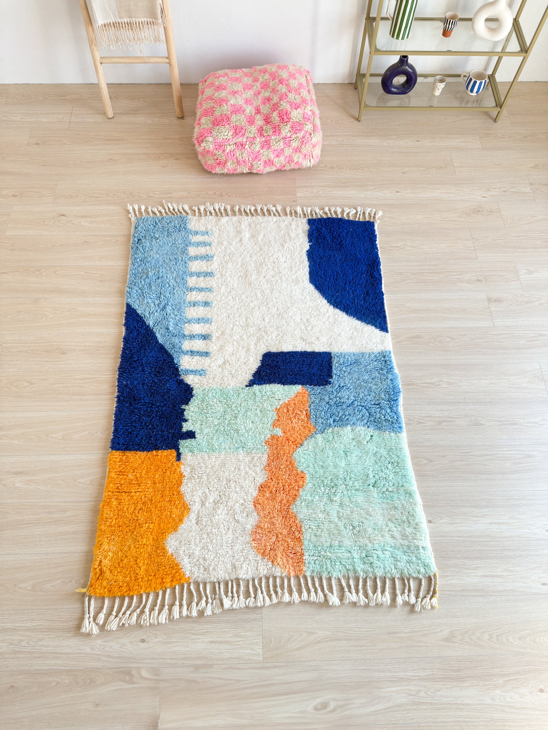Colorful Berber rug 124 x 195 cm - No. 2523