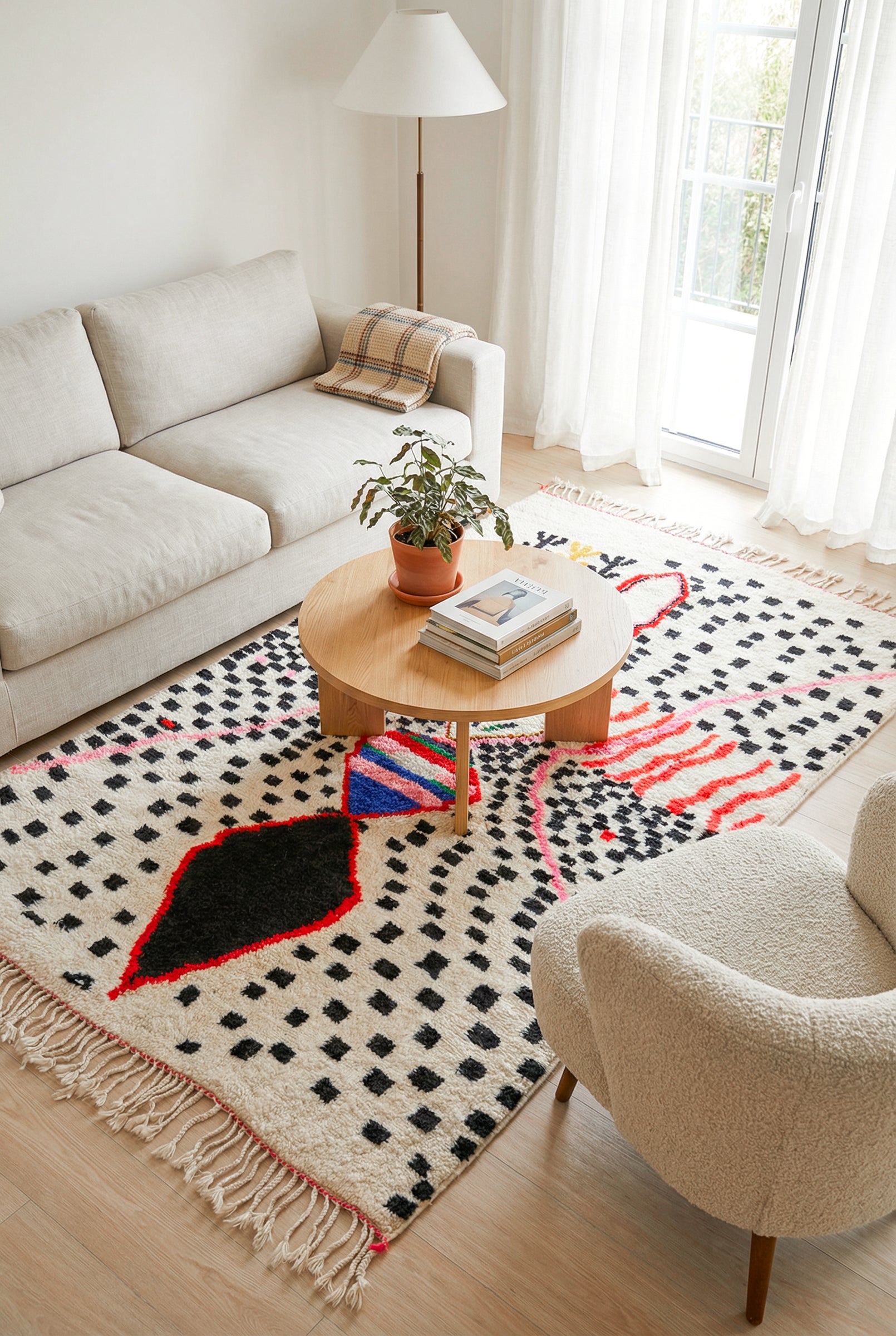 Colorful Moroccan Rug 164 x 280 cm / 5.4 x 9.2 ft - n°1397