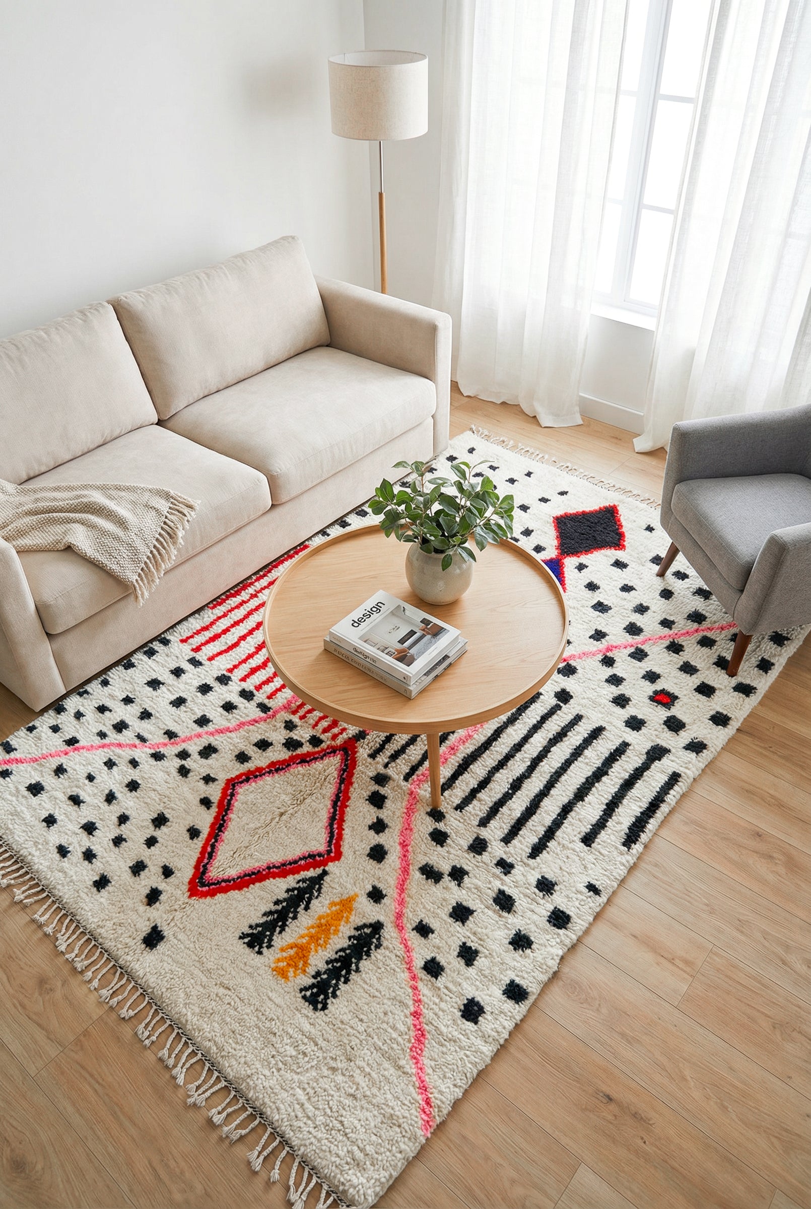 Tapis berbère coloré 204 x 333 cm - n°2161