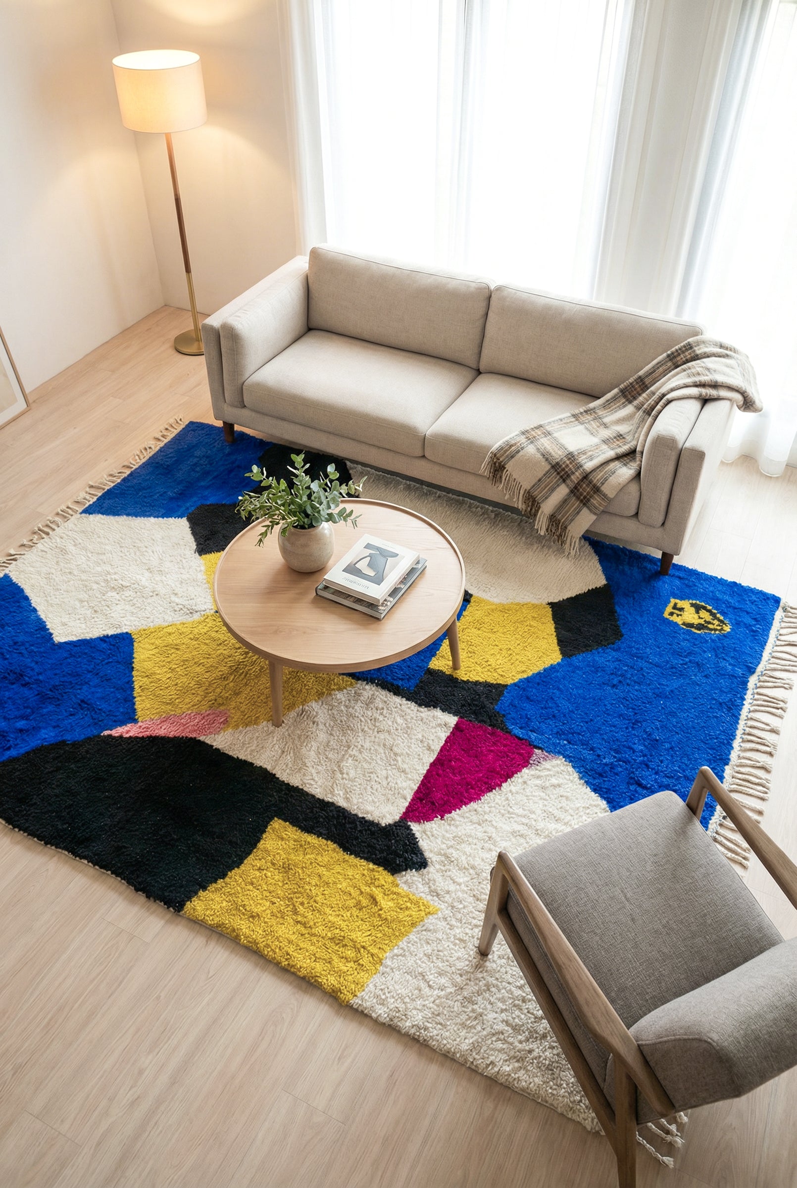 Tapis berbère coloré 261 x 370 cm - n°2207