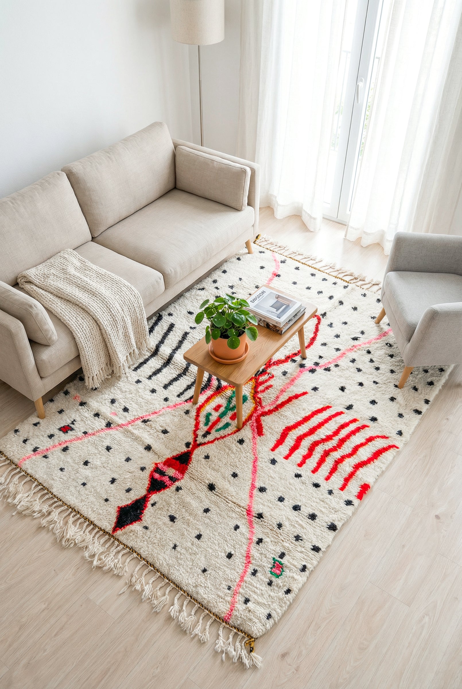 Colorful Berber Rug 180 x 260 cm / 5.9 x 8.5 ft - n°1559