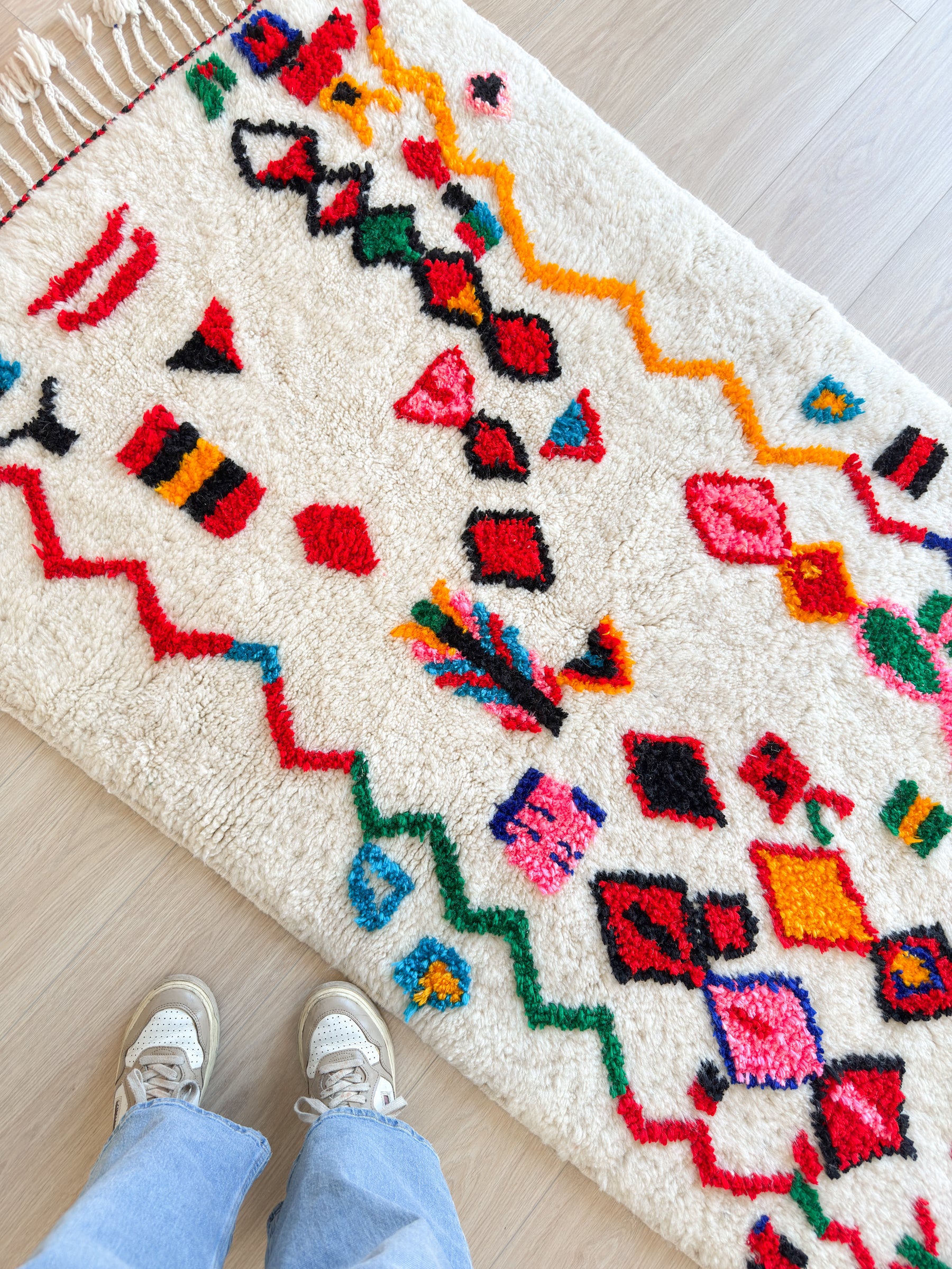 Tapis berbère coloré 106 x 204 cm - n°2504