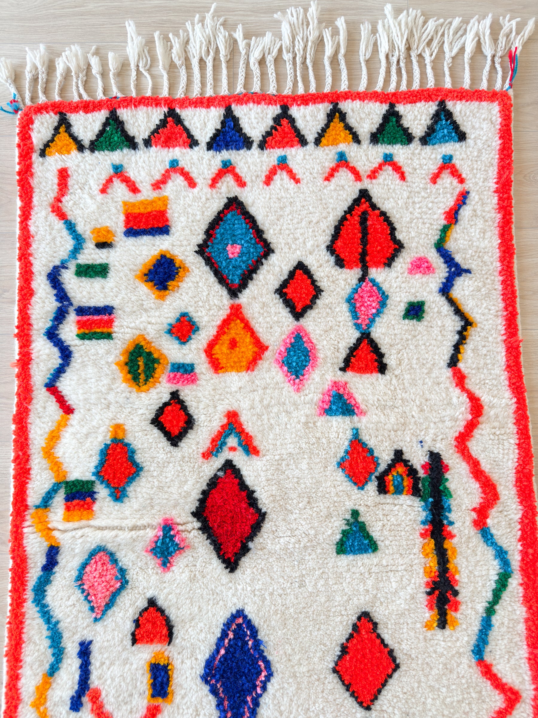 Tapis berbère coloré 91 x 175 cm - n°2473