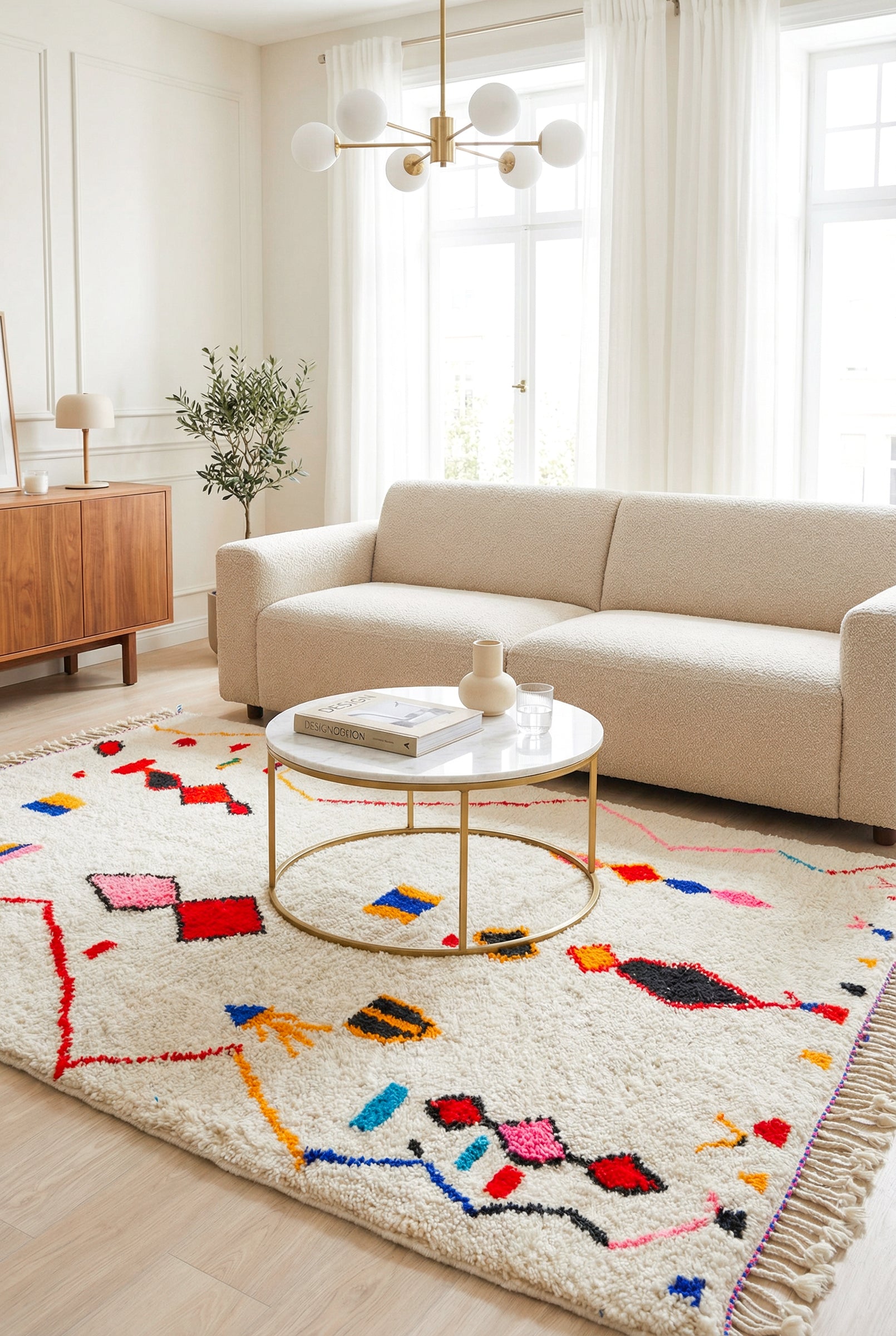 Tapis berbère coloré 175 x 294 cm - n°1890