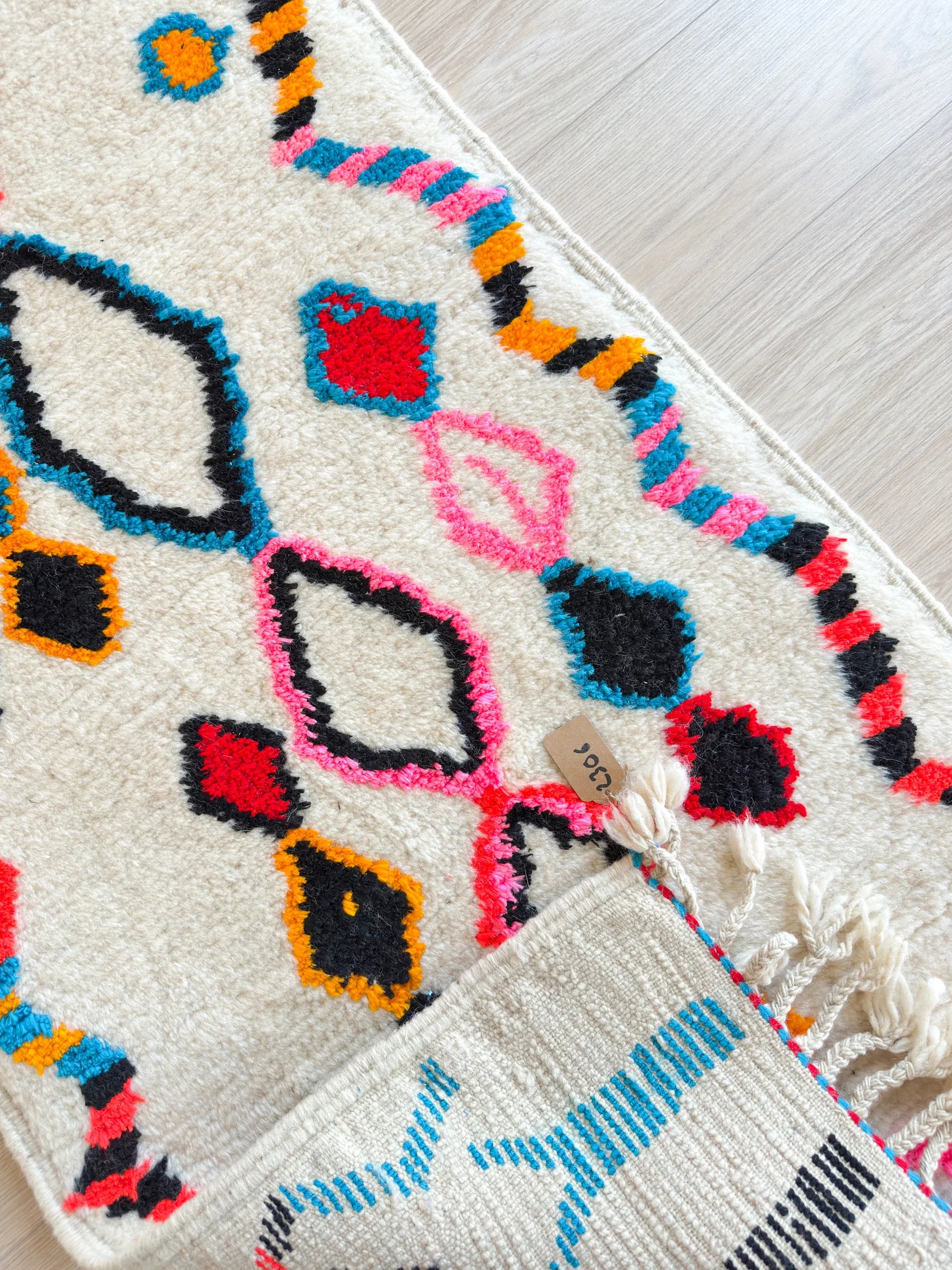 Tapis de couloir berbère coloré 80 x 302 cm - n°2306