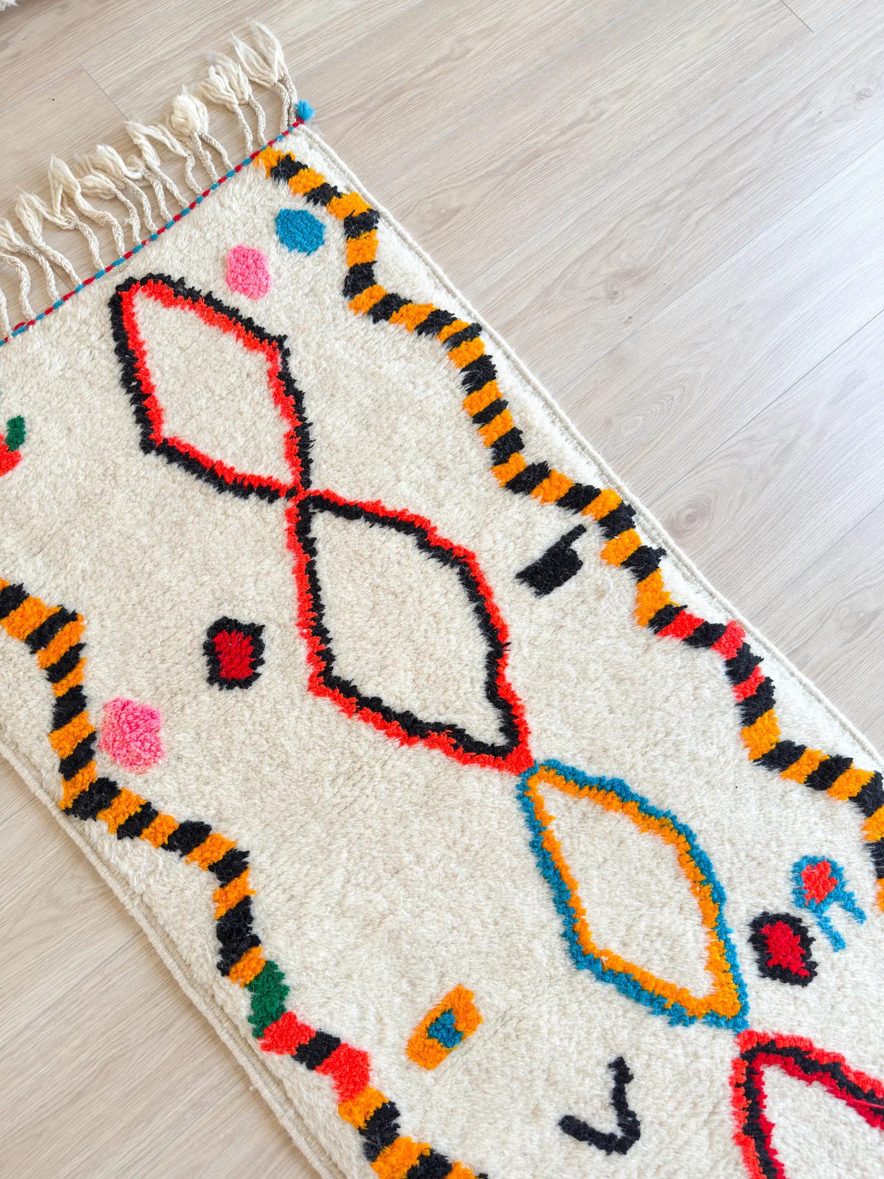Tapis de couloir berbère coloré 80 x 302 cm - n°2306