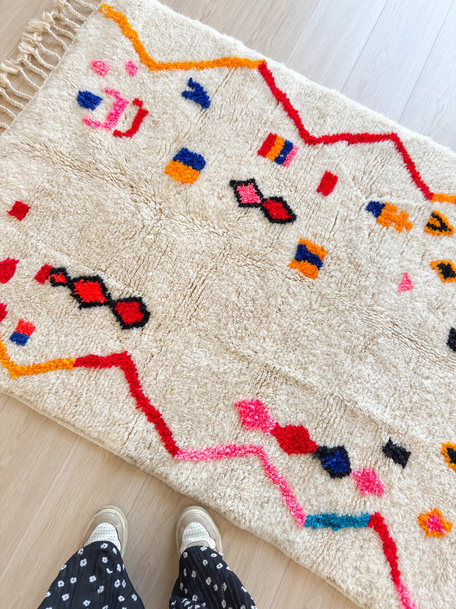 Tapis berbère coloré 119 x 203 cm - n°2567